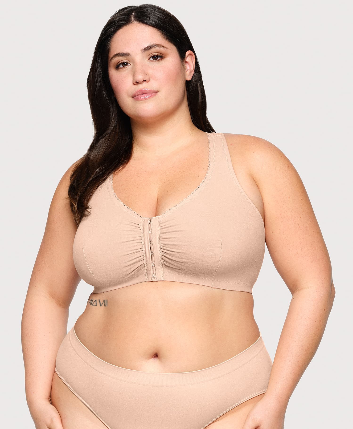 Lace Panel T Back Comfort Bra - Image 3