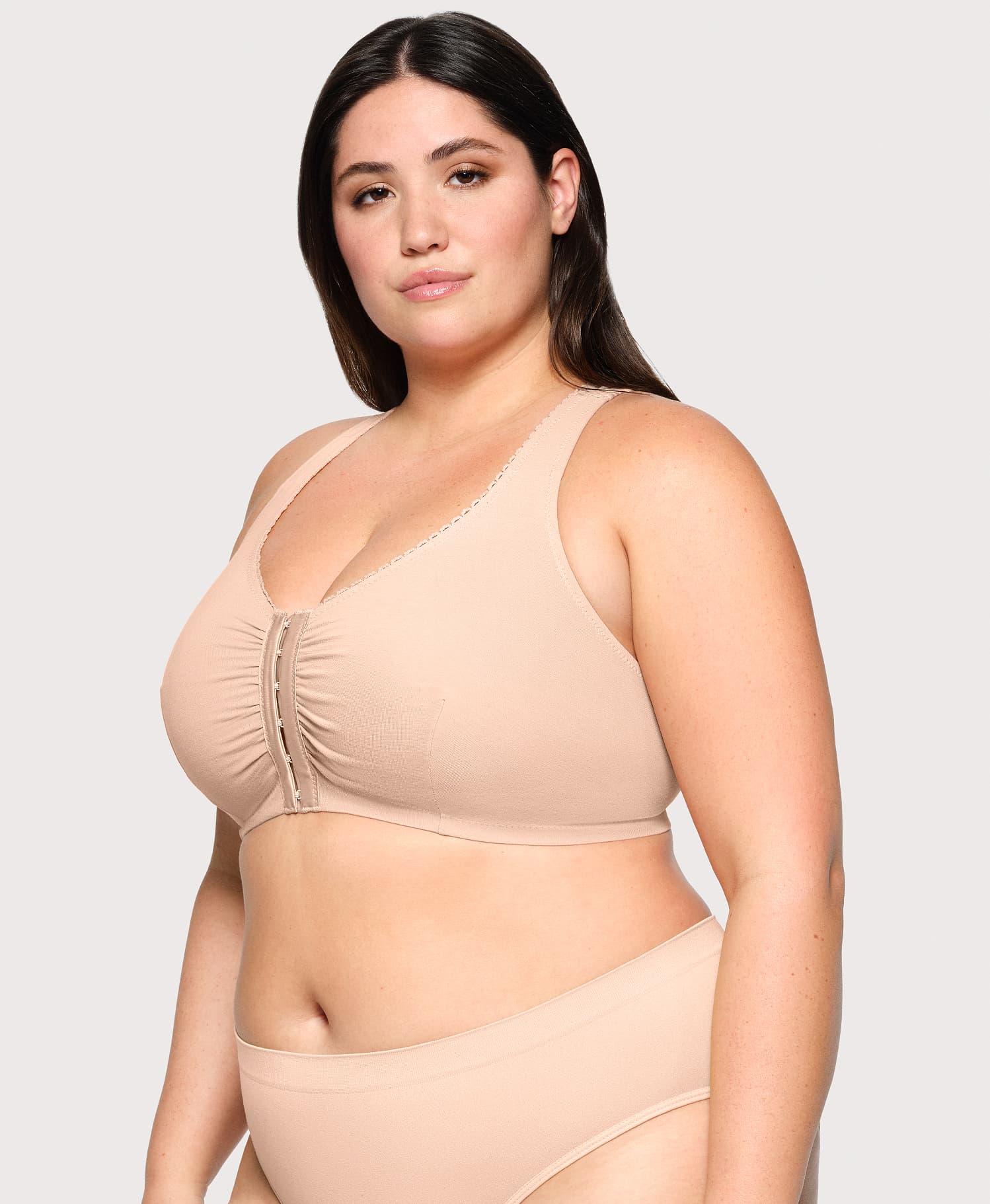 Lace Panel T Back Comfort Bra - Image 4