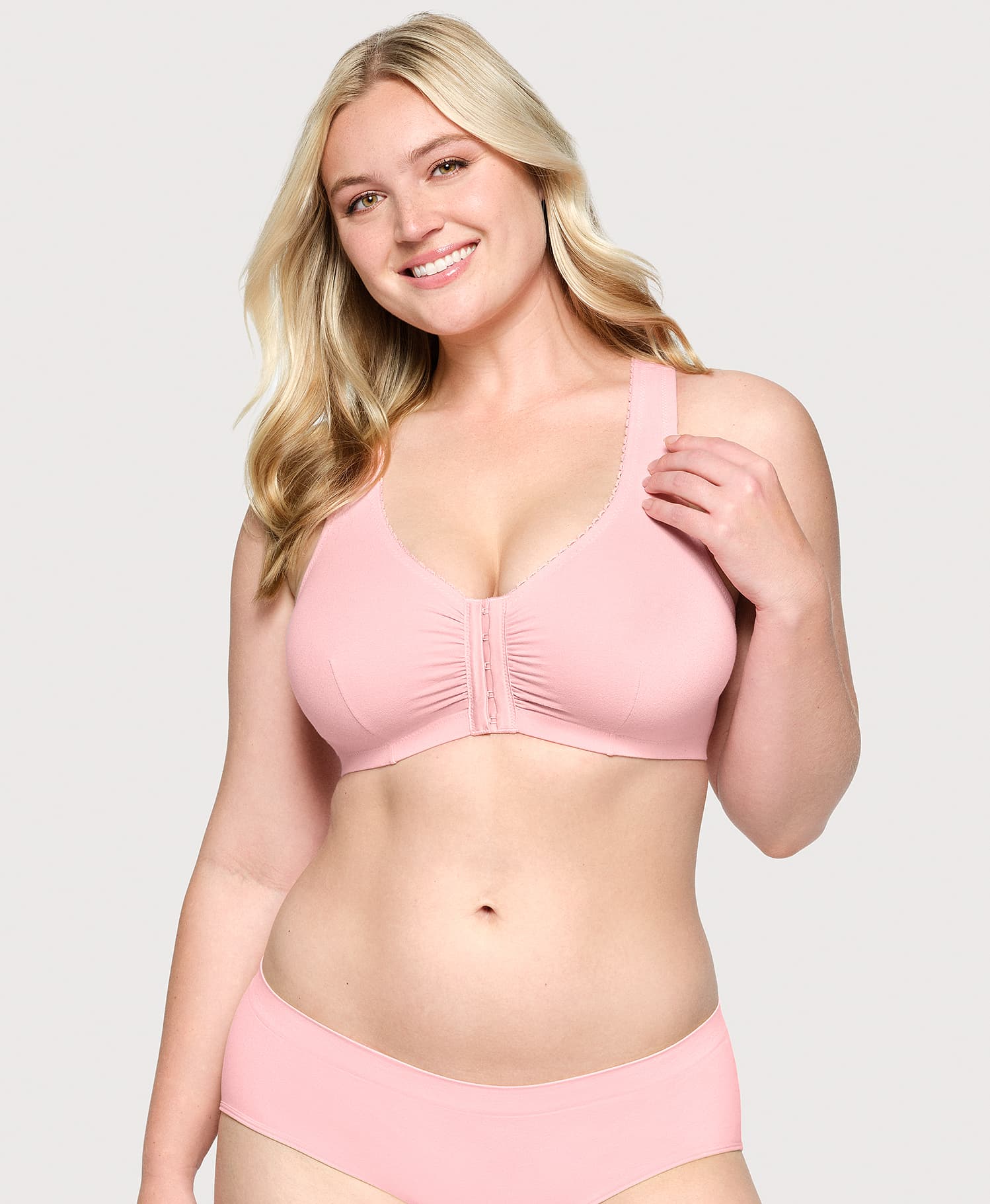 T Back Lace Panel Comfort Bra - Image 3