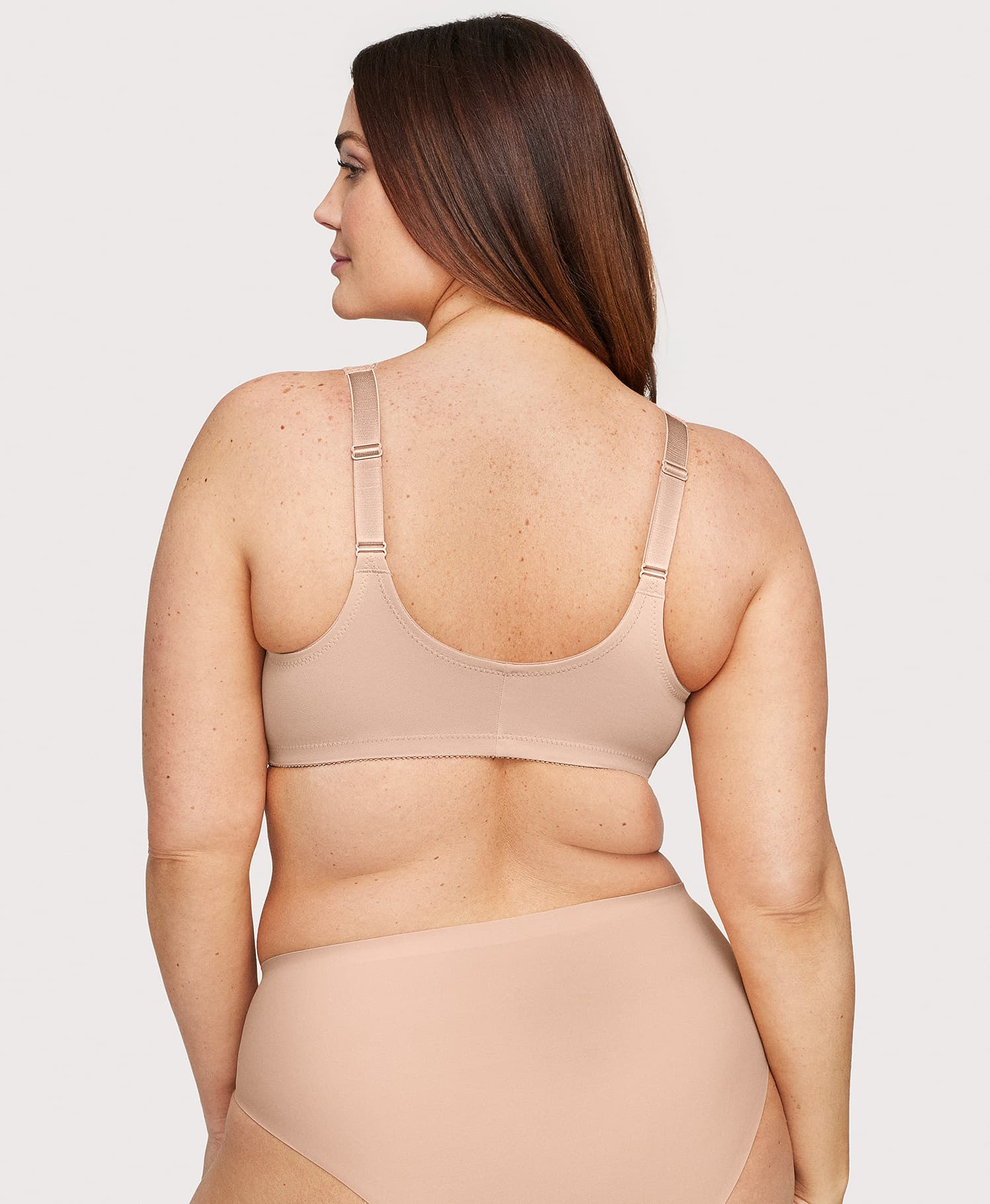 Front-Closure Stretch Lace WonderWire Bra Cafe - Image 2