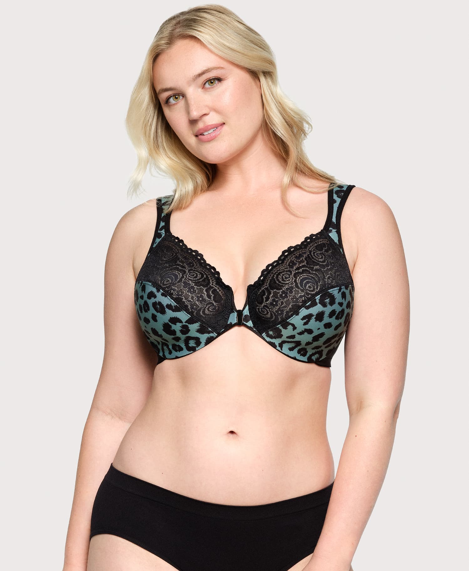 Front-Closure WonderWire Bra Centennial Leopard - Image 3