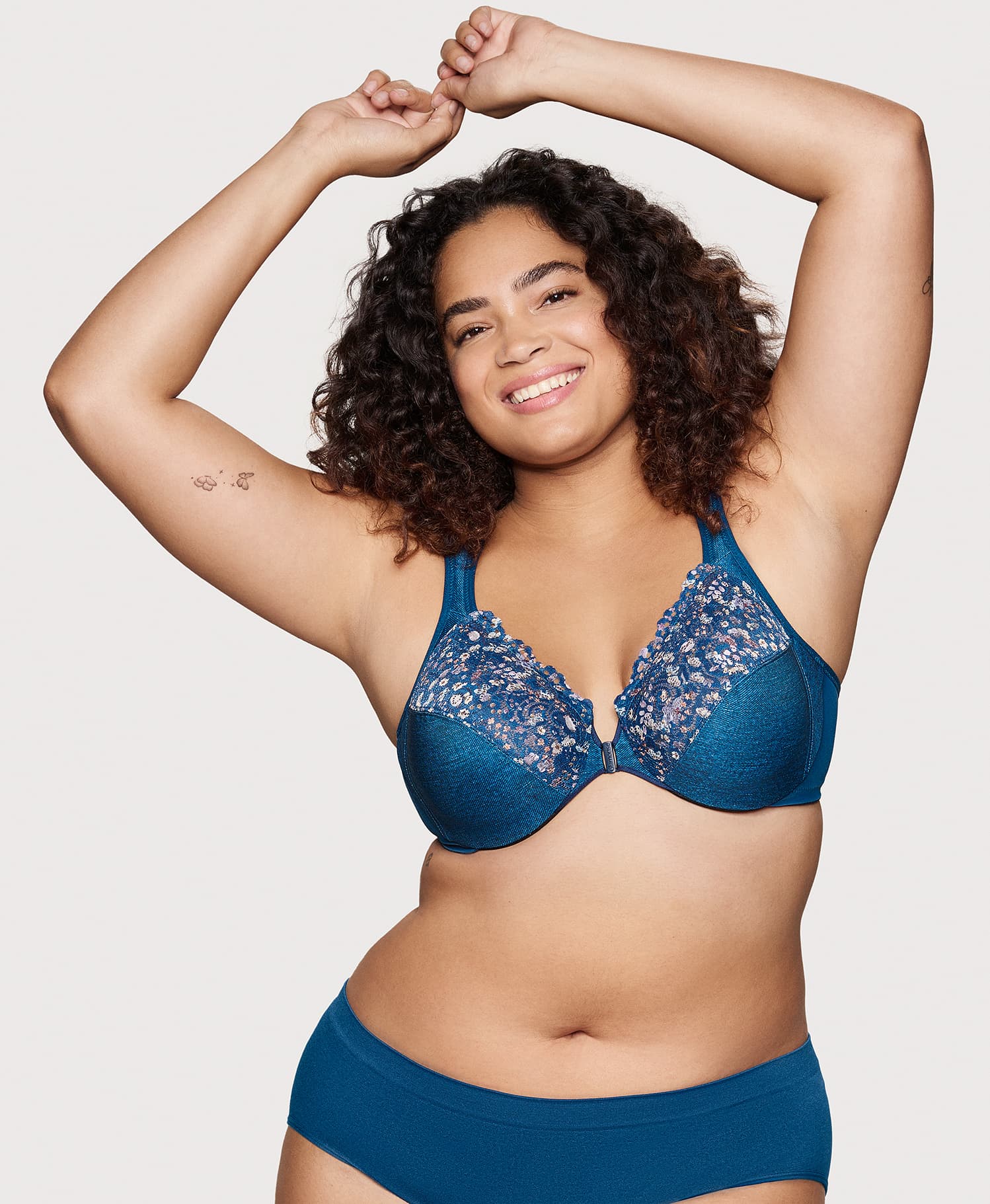 Front-Closure WonderWire Bra Dark Denim - Image 4