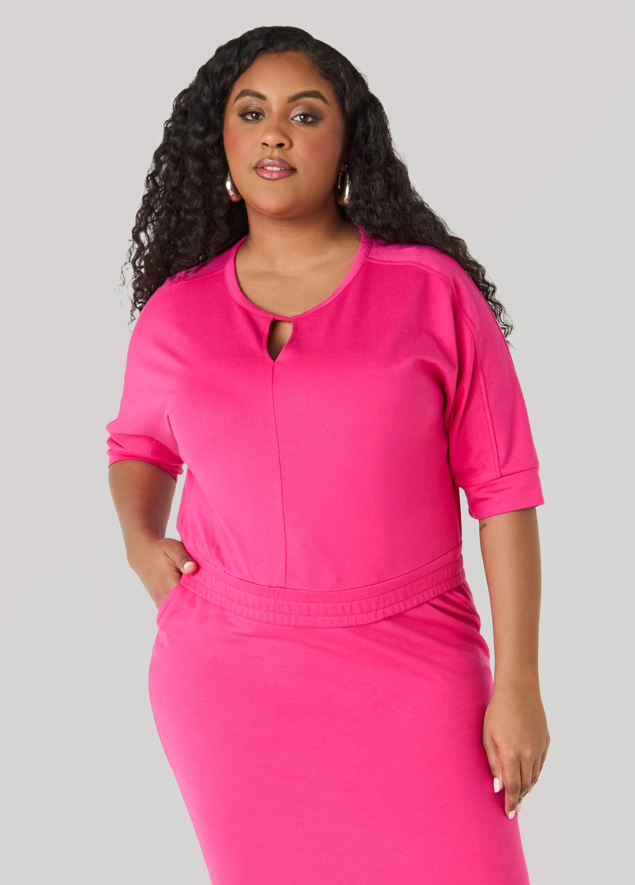 Keyhole French Terry Sweatshirt - Image 4