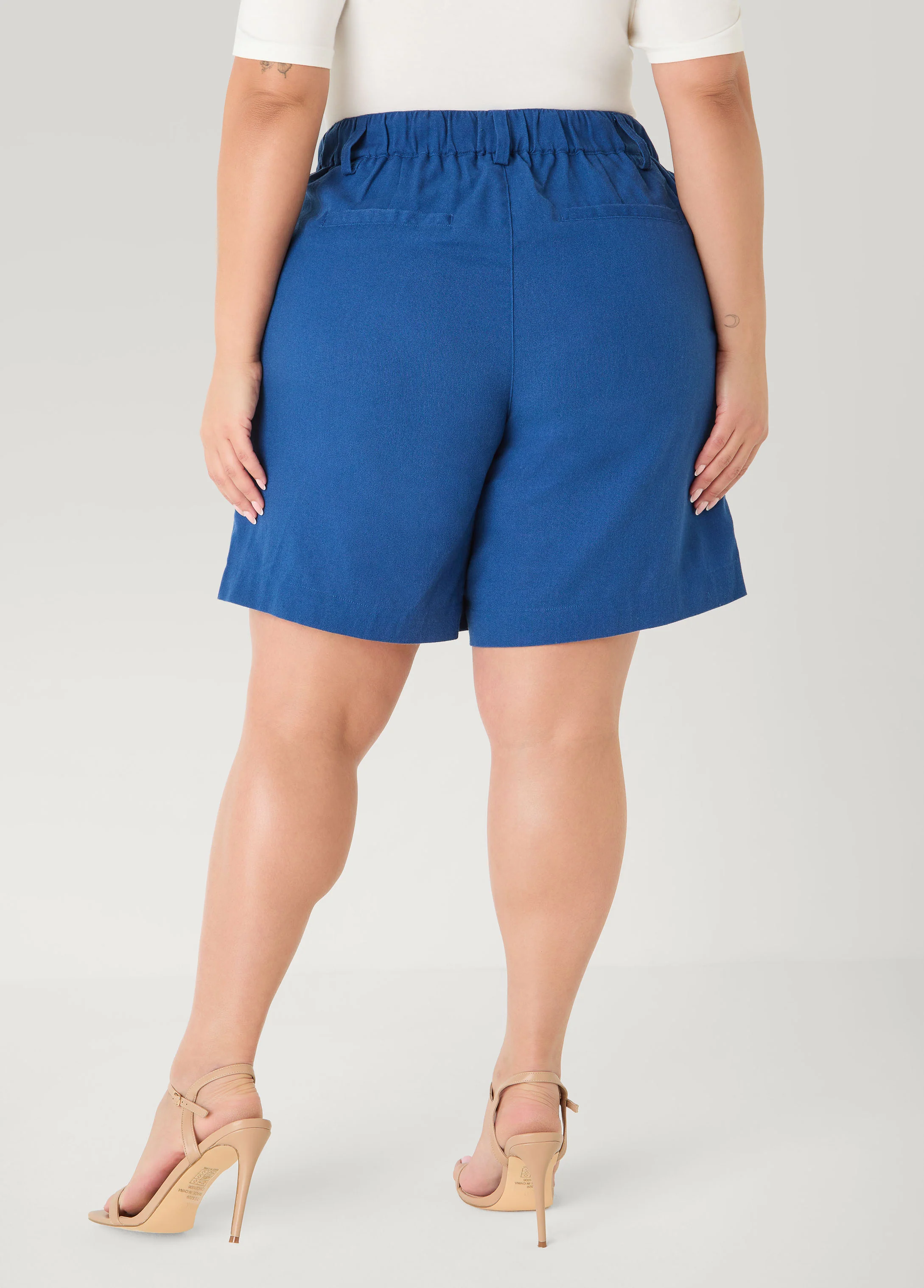 Pleated Linen Blend Shorts - Image 5