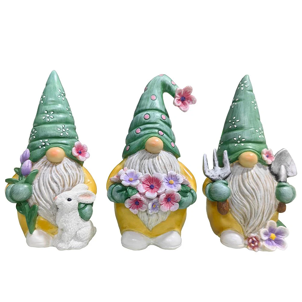 Set of Three Gardening Gnome Figurines - Image 6