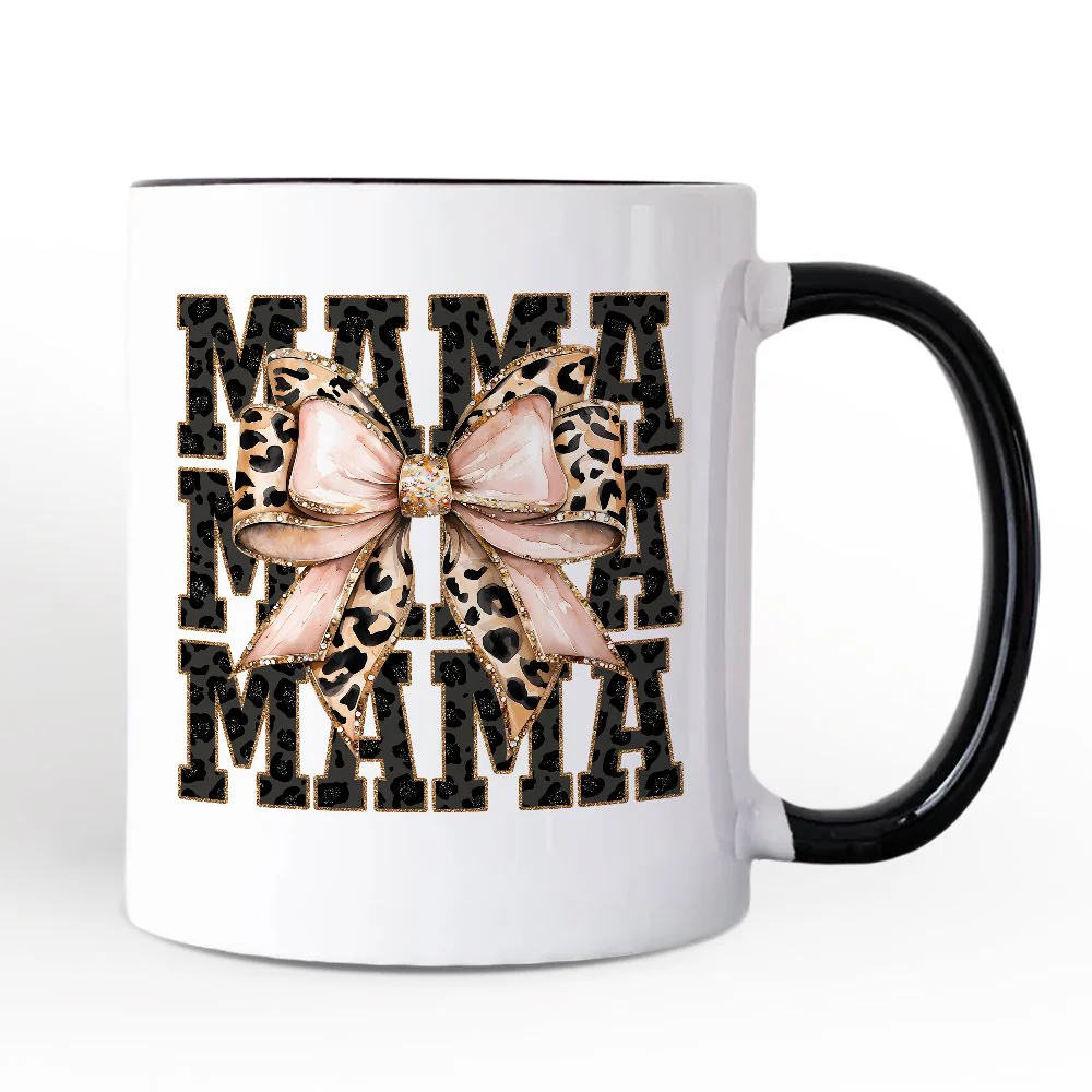 Glittered Leopard Mama Mug - Image 2