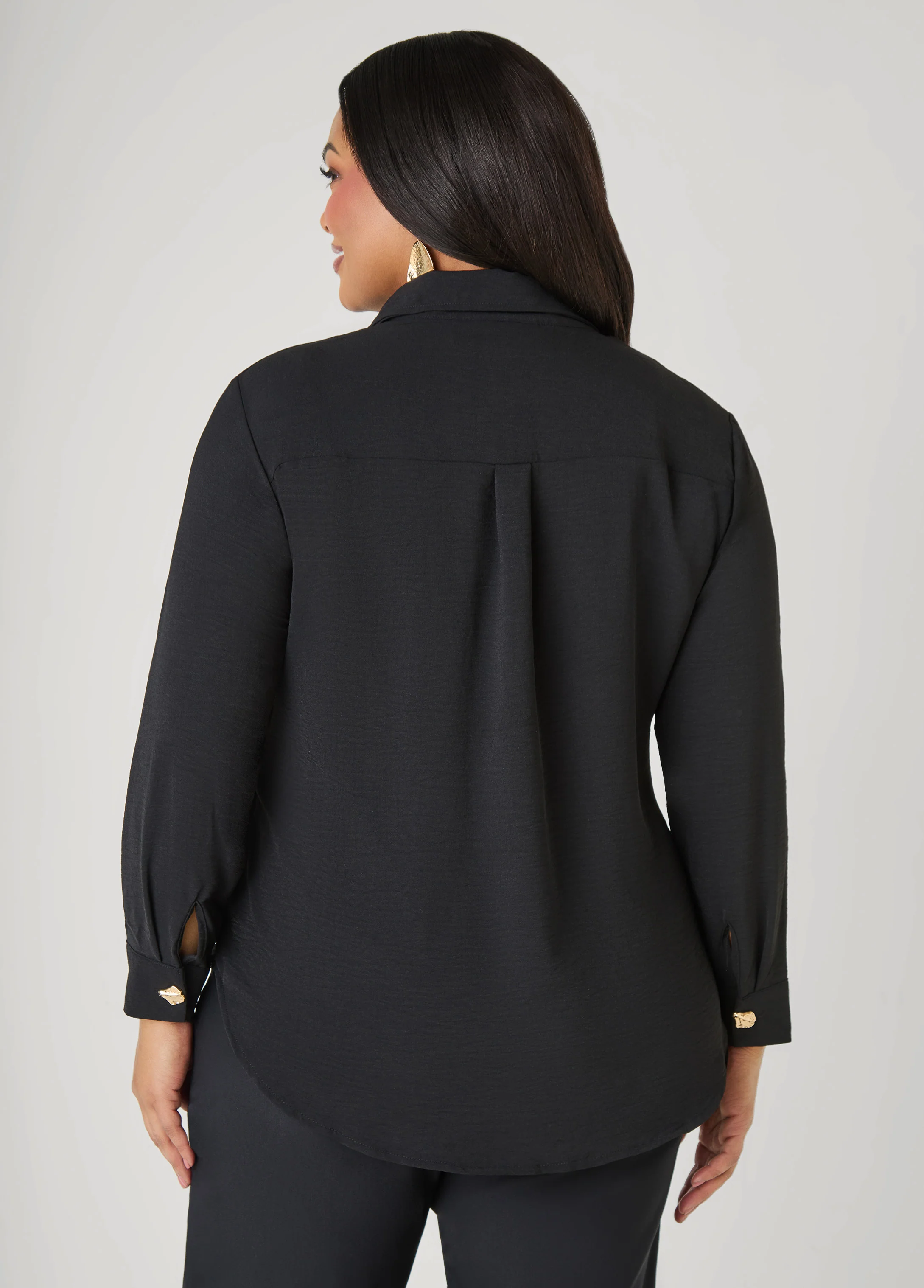 Button Embellished Textured Shirt - Image 10