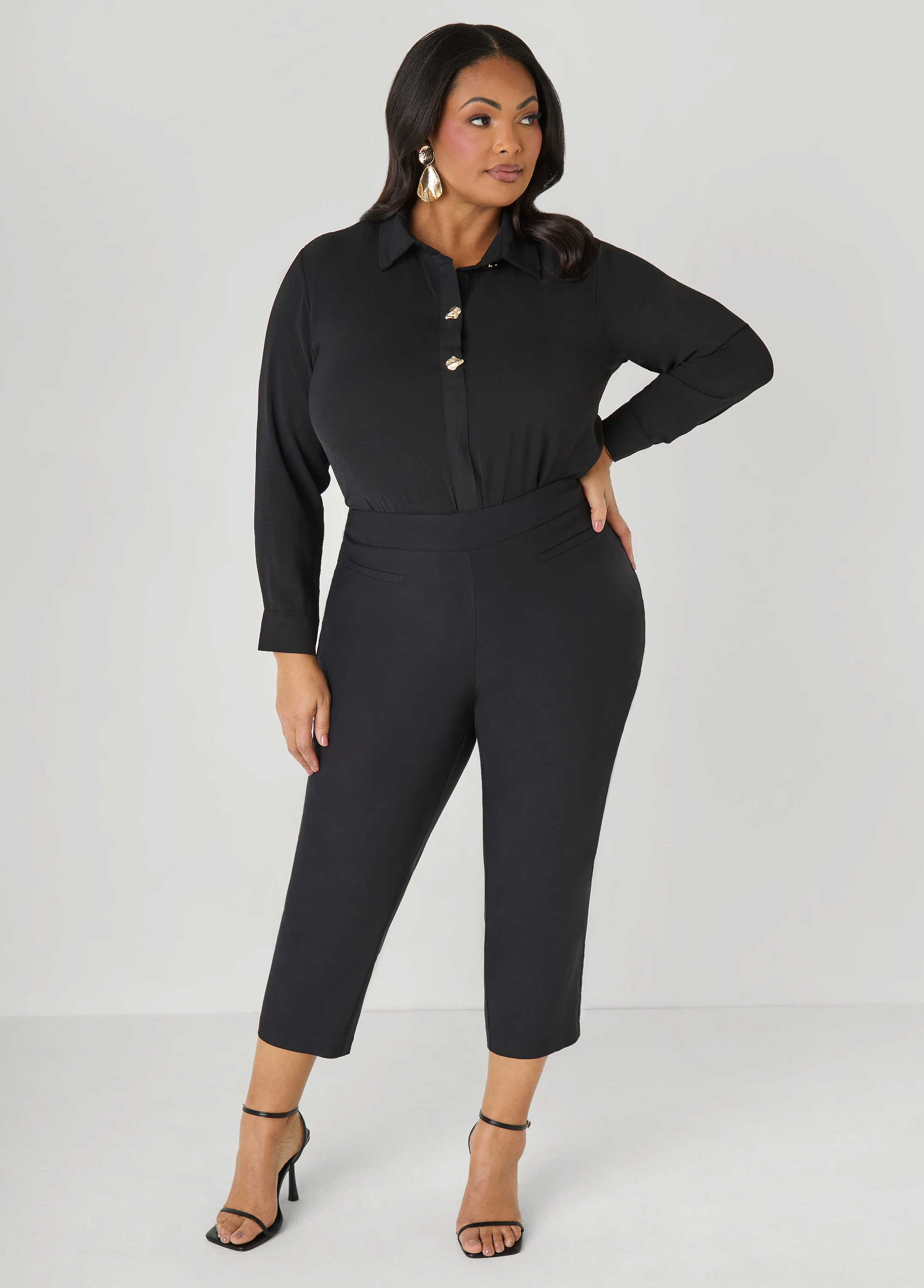 Button Embellished Textured Shirt - Image 11
