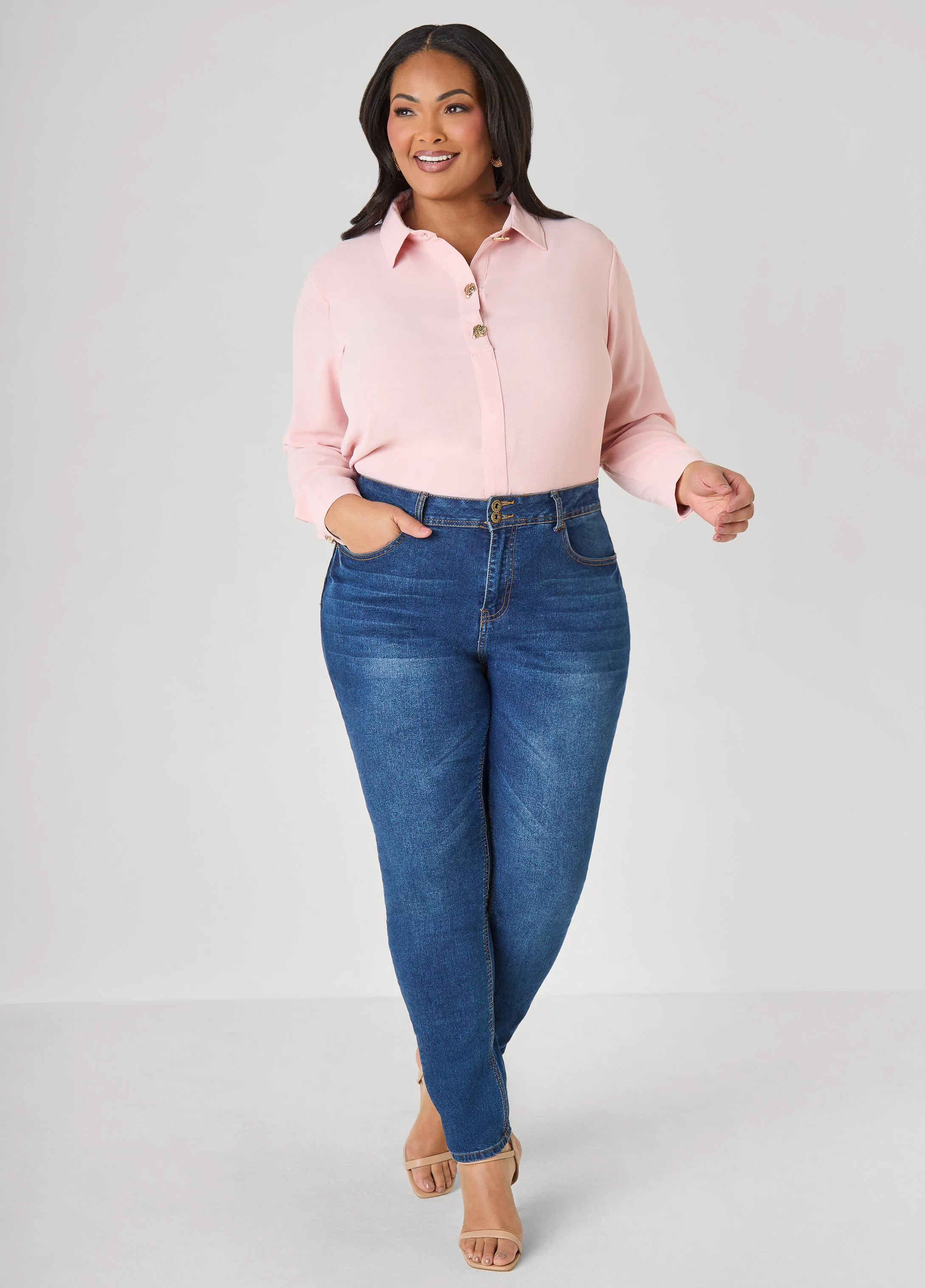 Button Embellished Textured Shirt - Image 15