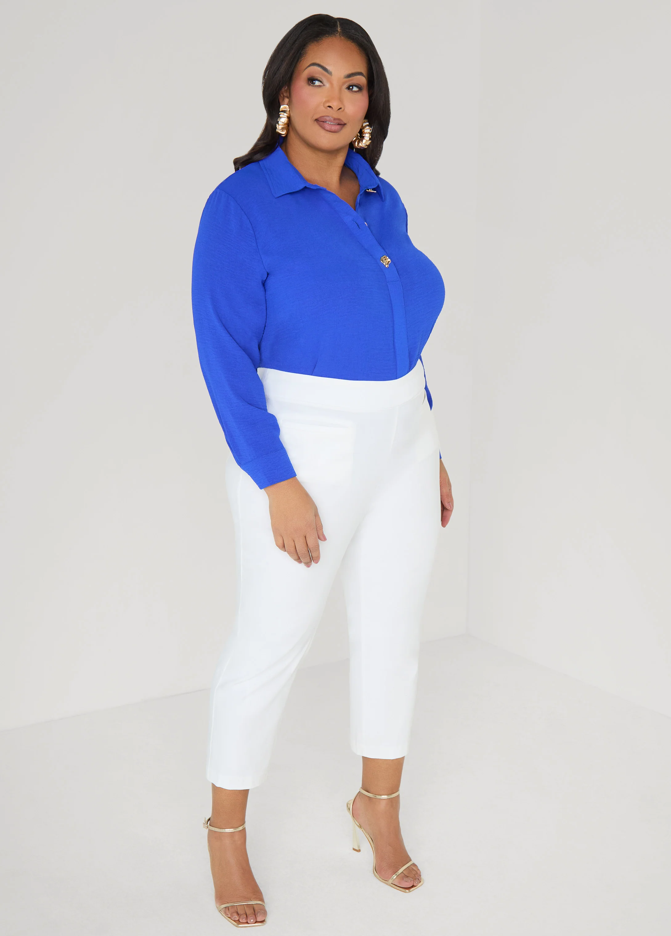 Button Embellished Textured Shirt - Image 7