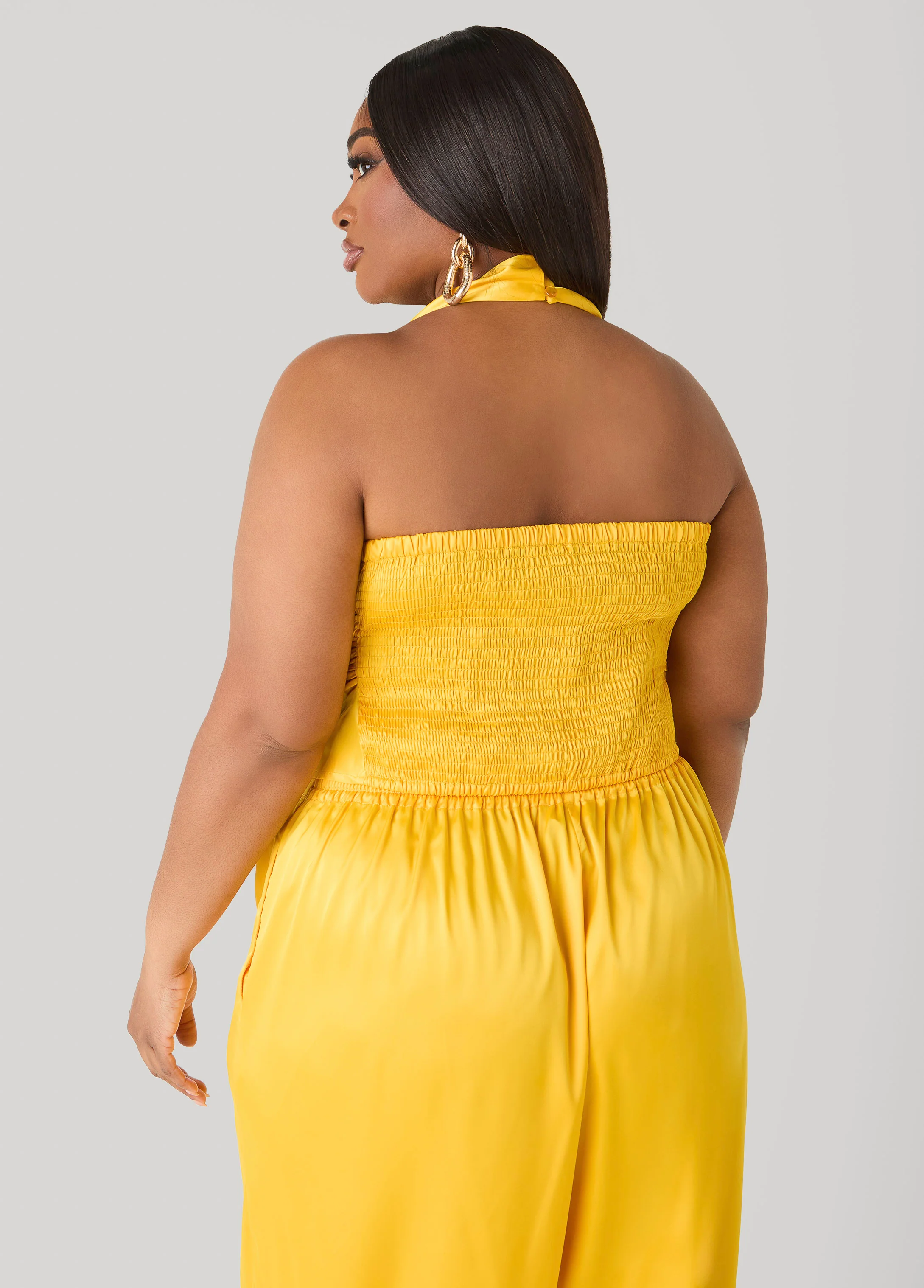 Embellished Satin Halter Top - Image 2