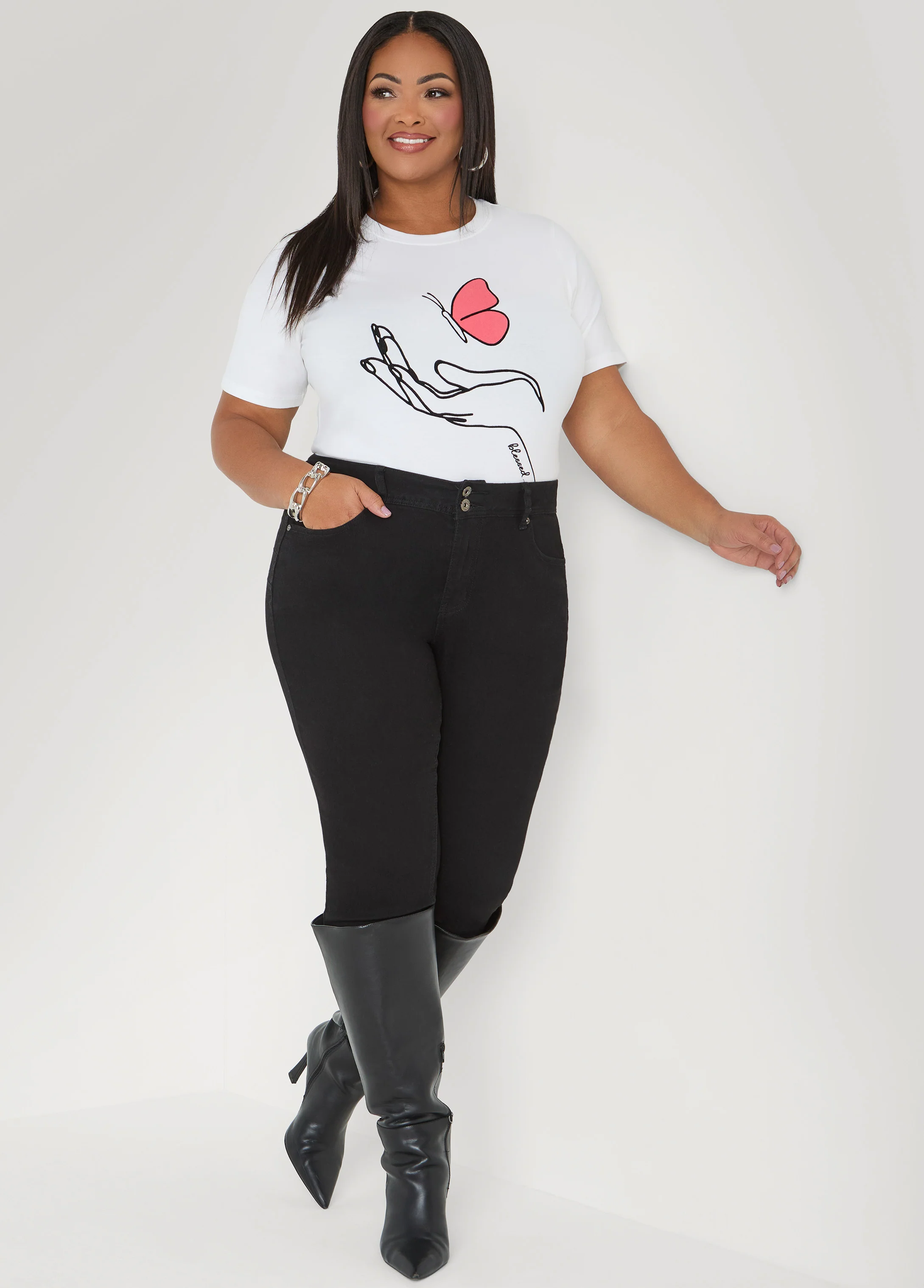 Butterfly Graphic Jersey Tee - Image 3