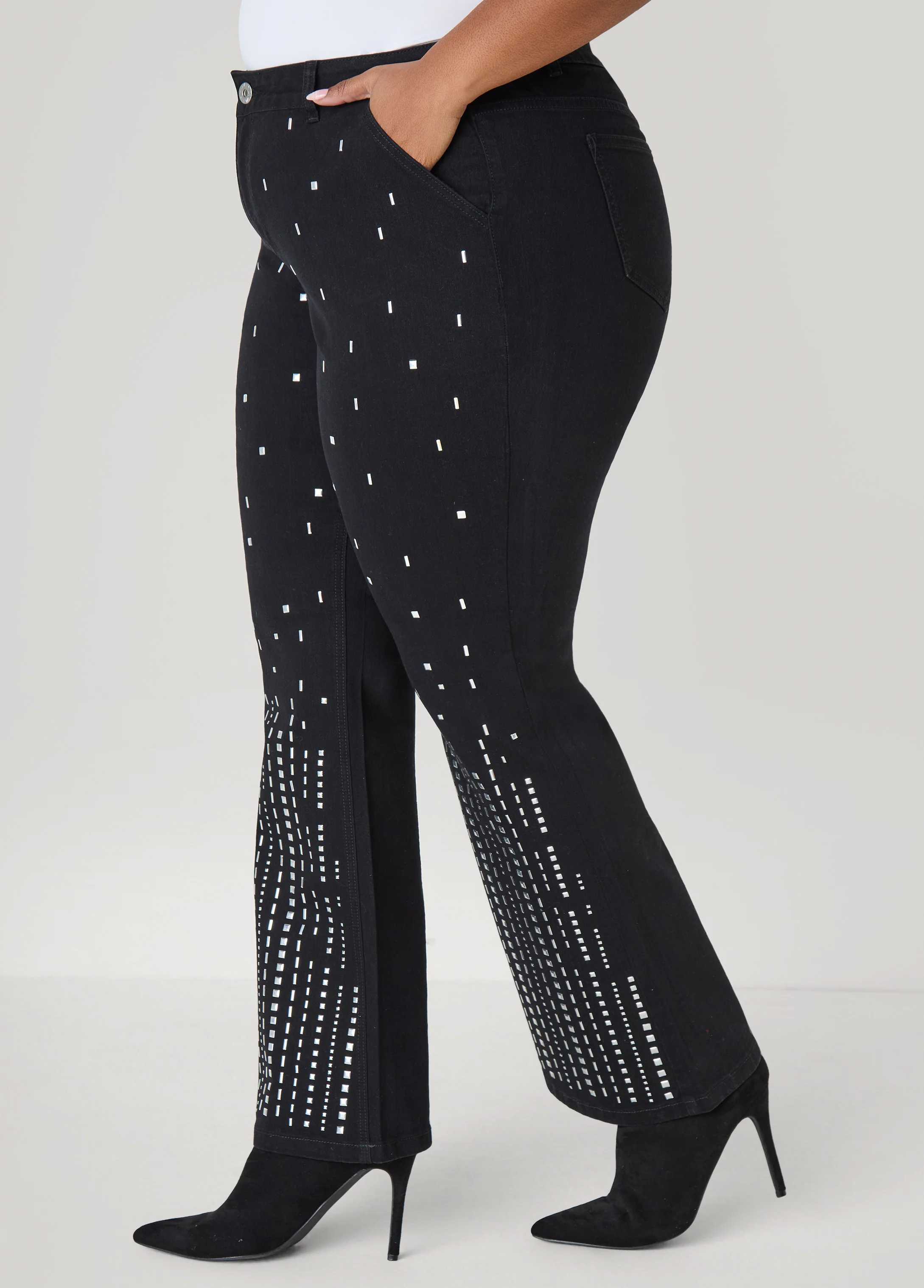 Studded Flared Jeans - Image 2