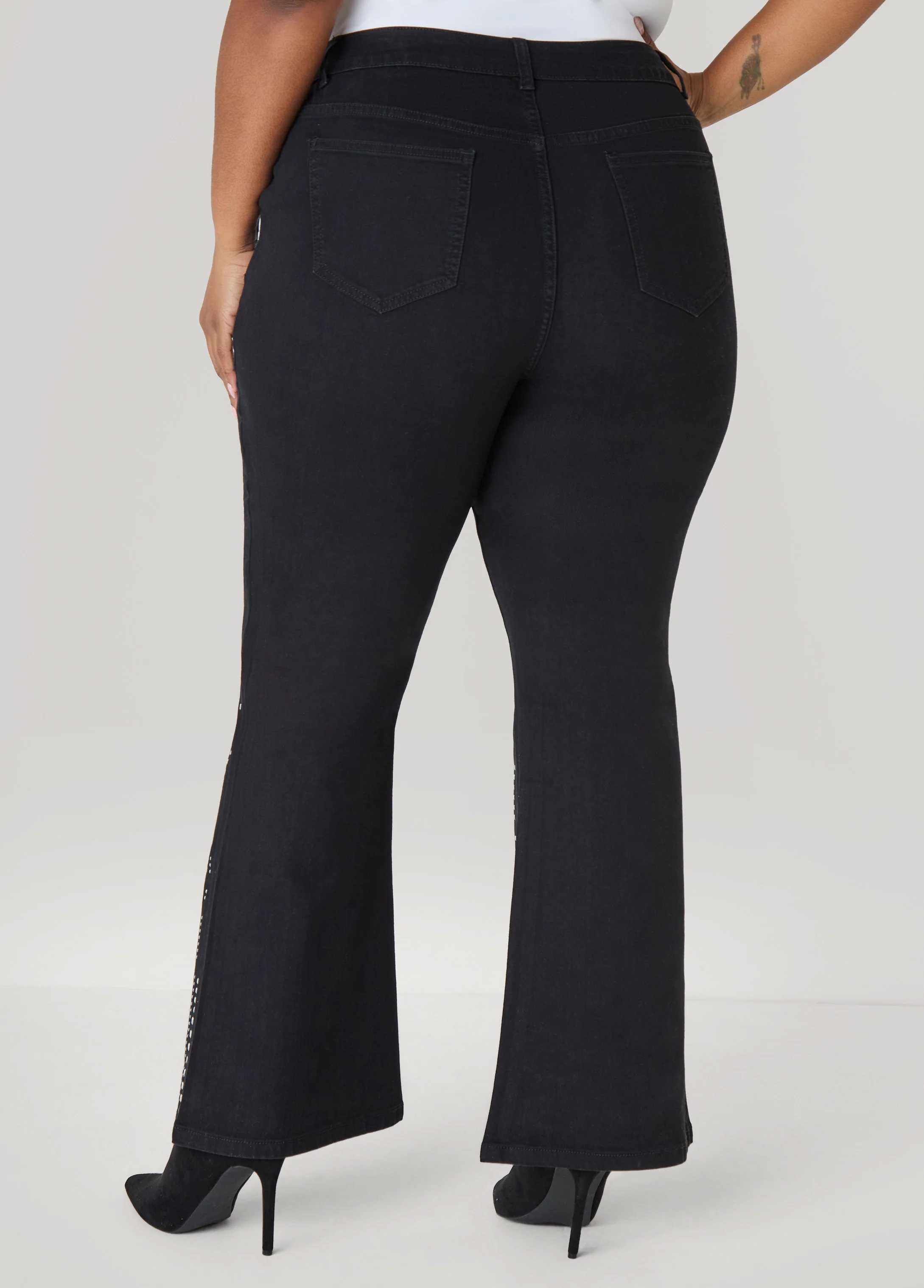 Studded Flared Jeans - Image 4