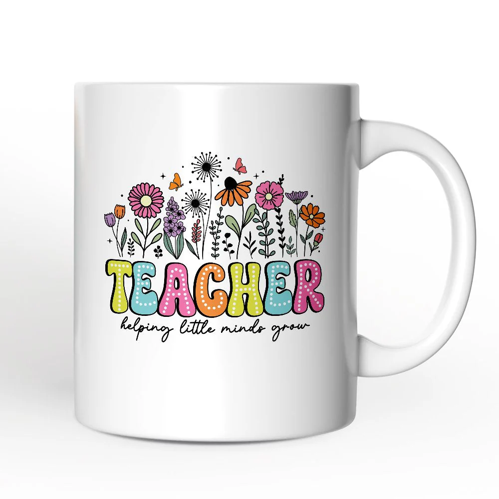 Helping Little Minds Grow Teacher Mug - Image 2