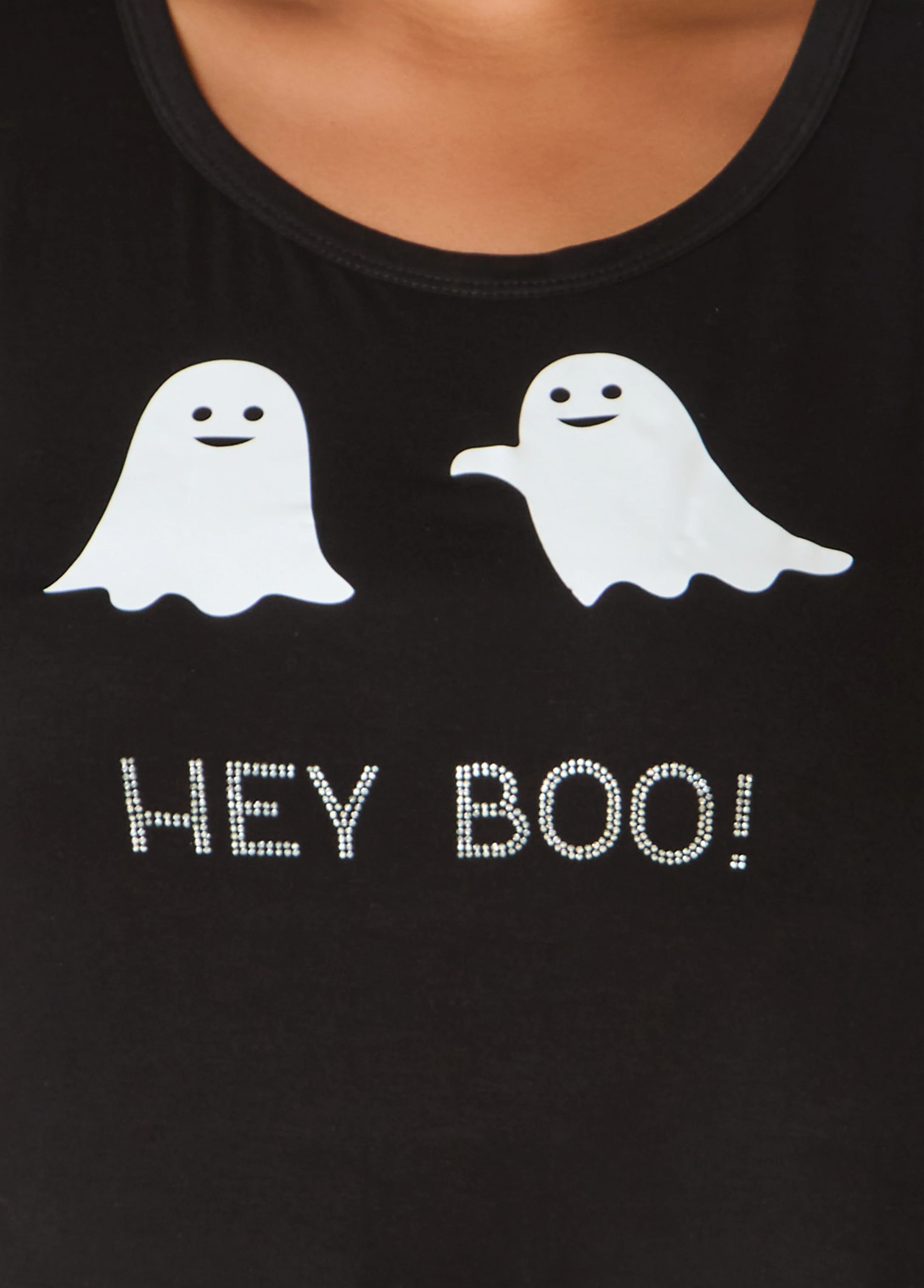 Hey Boo Crystal Graphic Tee - Image 4