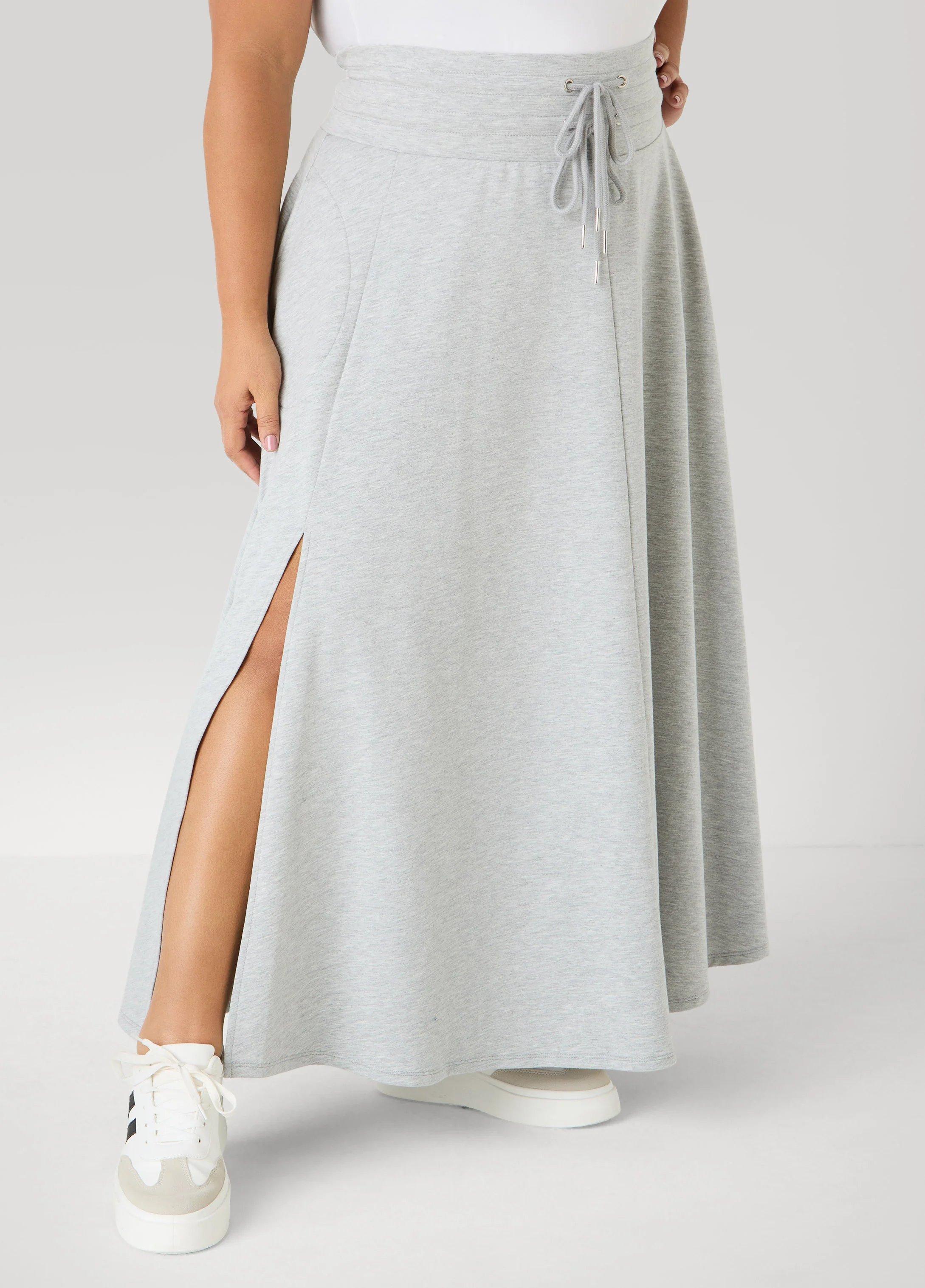 Side Split Drawstring Maxi Skirt - Image 11