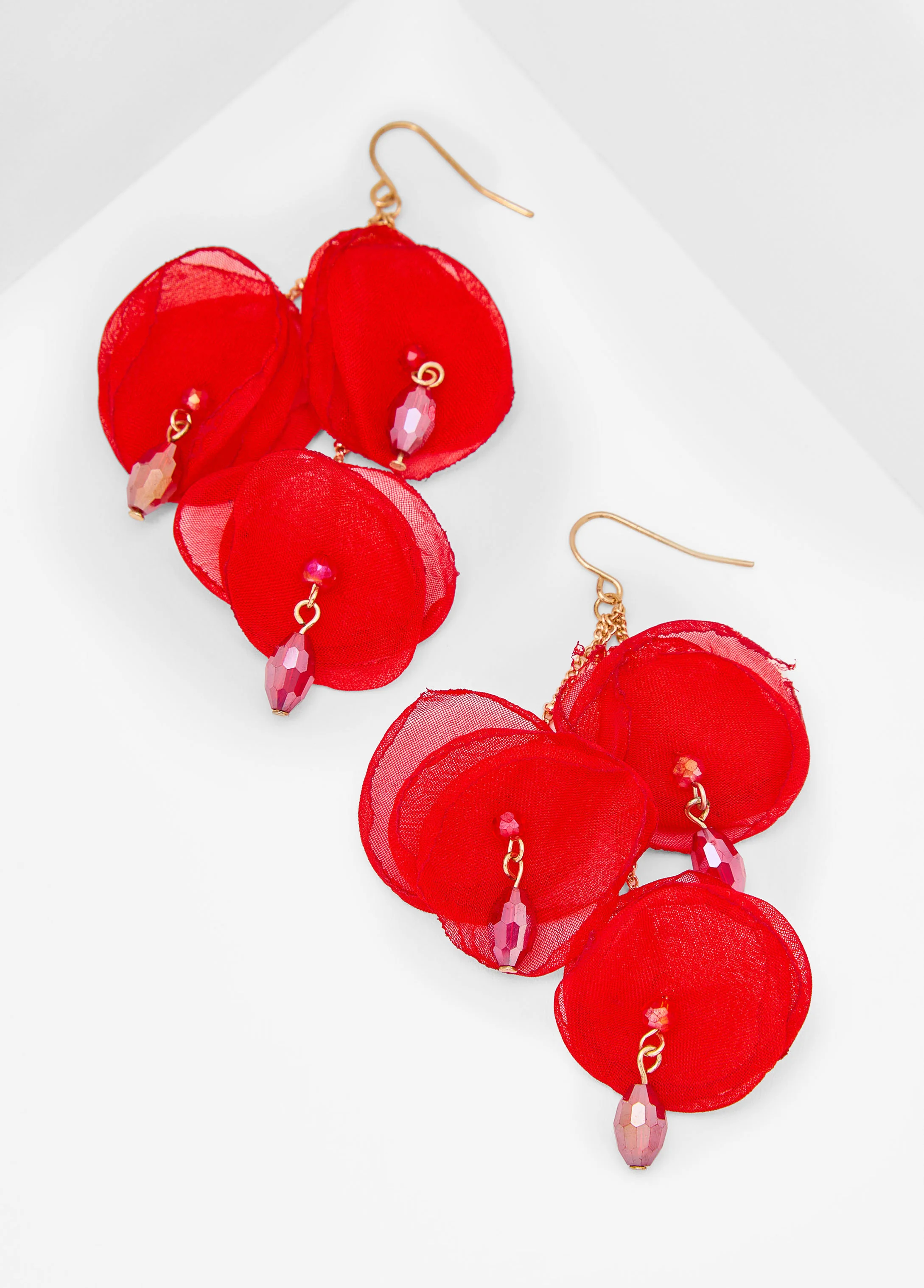Flower Bead Embellished Earrings - Image 2