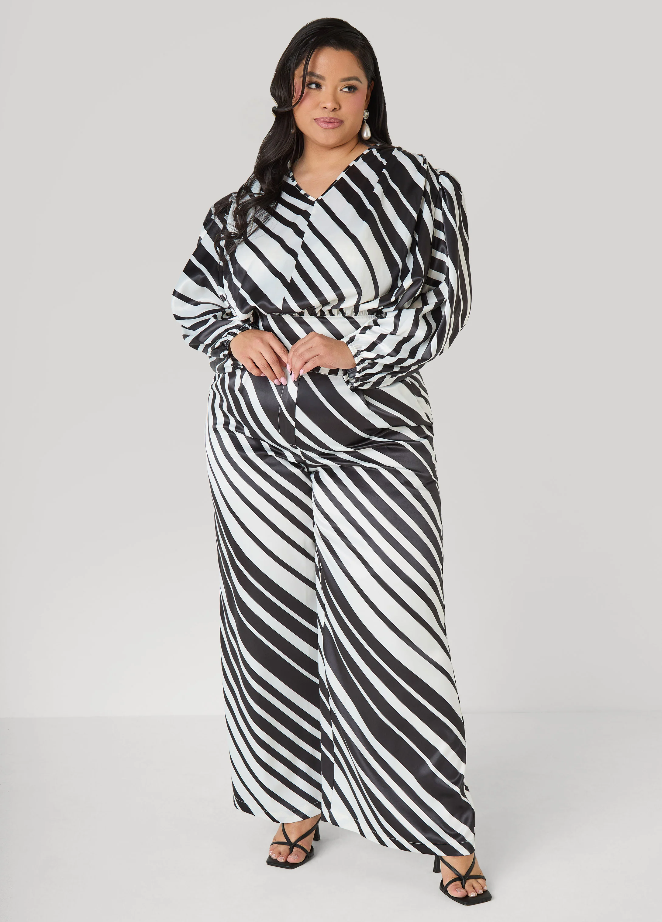 Striped Satin Blouse - Image 3