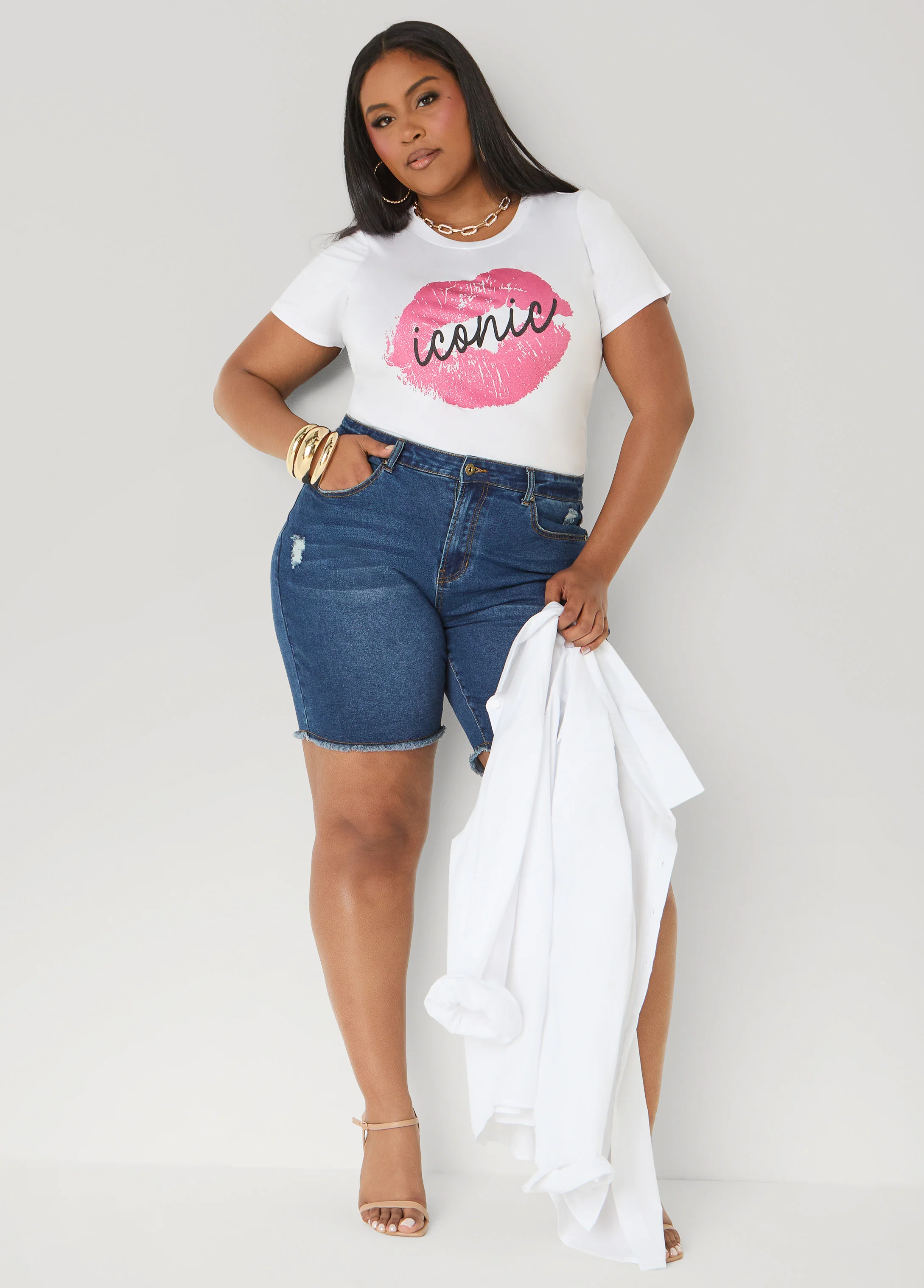 Iconic Glittered Graphic Tee - Image 3
