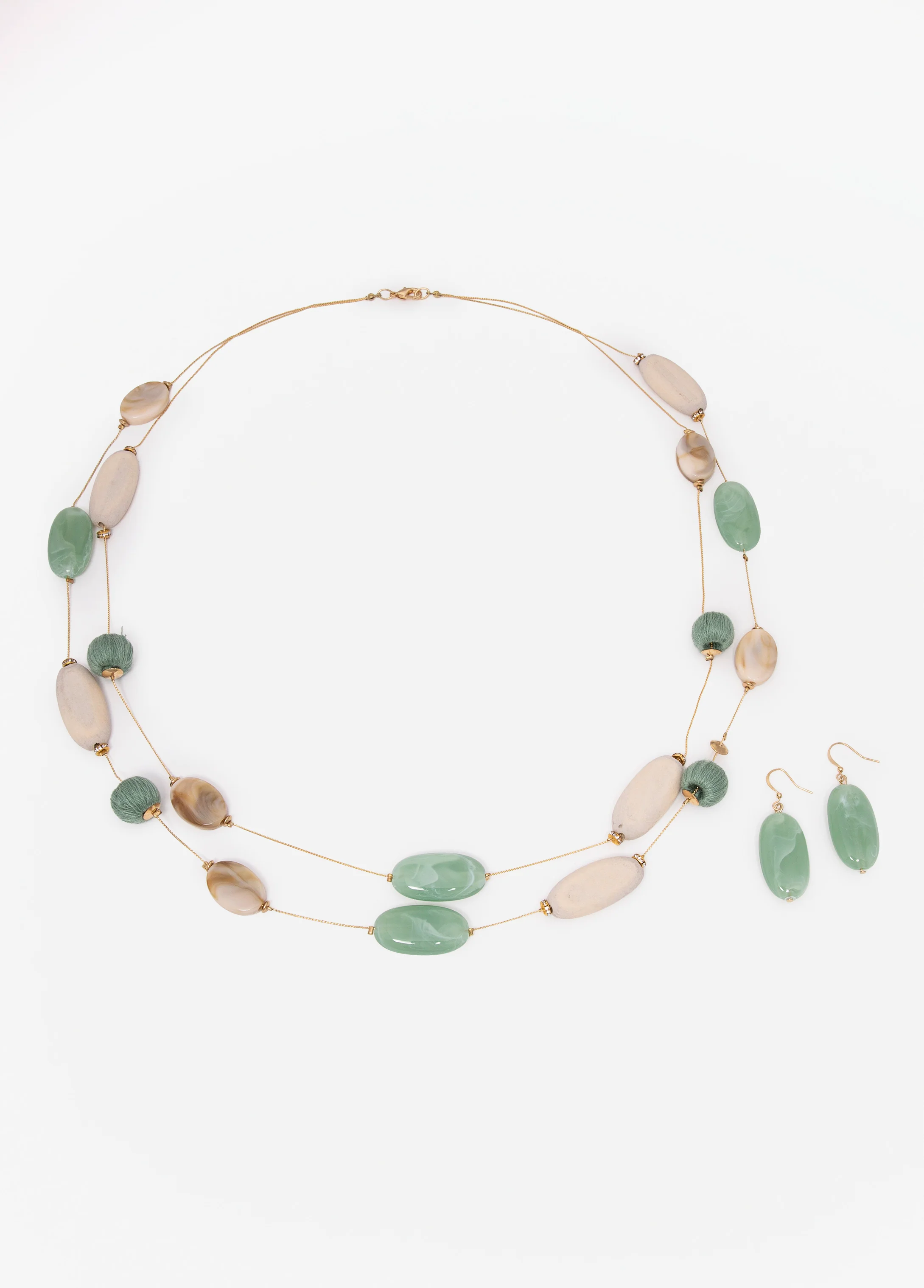 Threaded Stone Necklace Set - Image 2