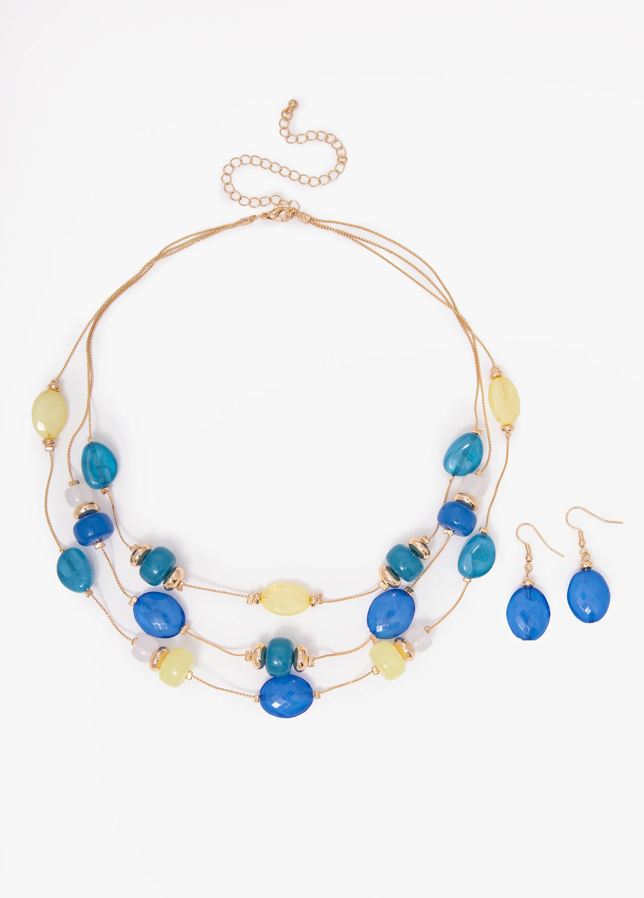 Beaded Tiered Necklace Set - Image 2