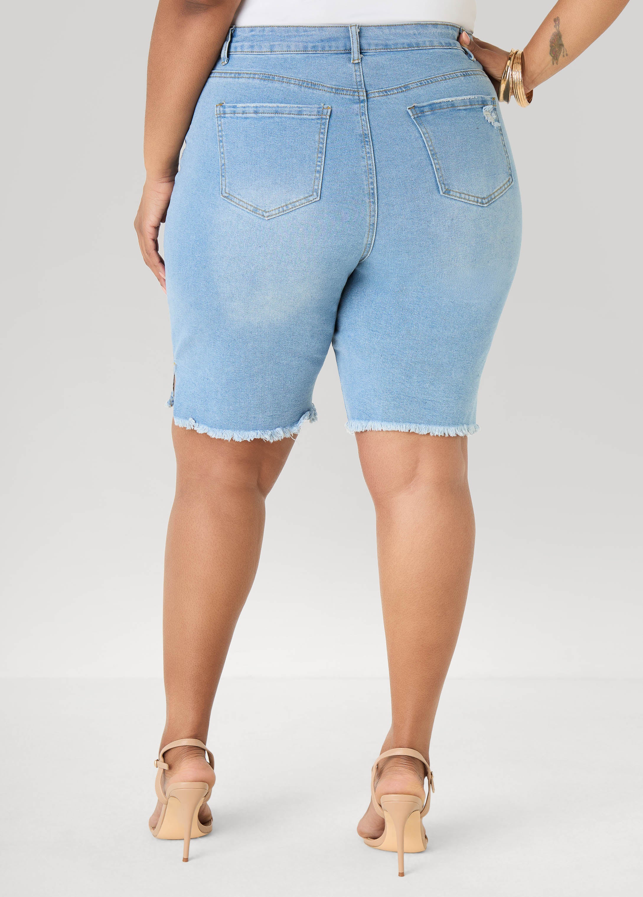 Distressed Denim Shorts - Image 2