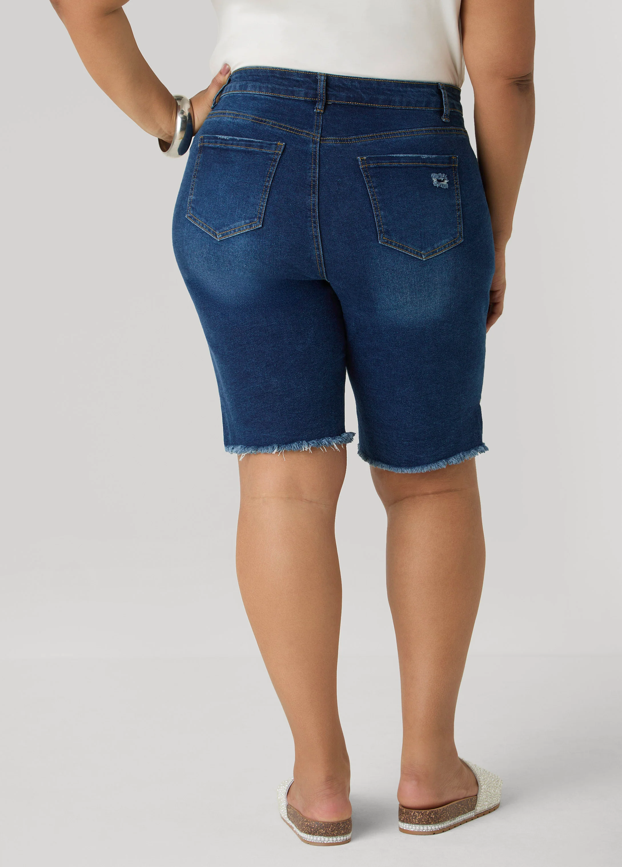 Distressed Denim Shorts - Image 9