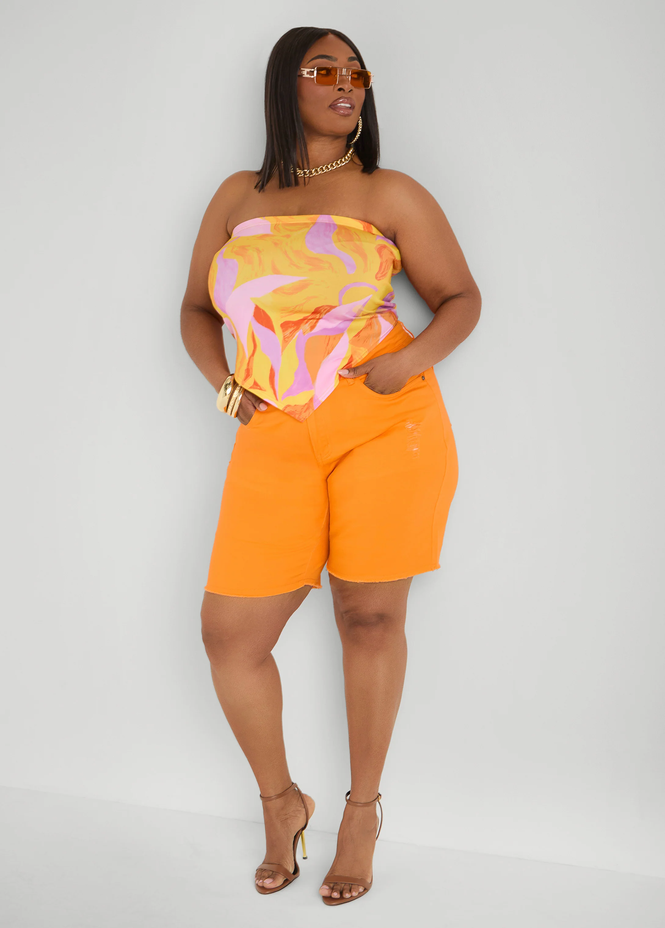 Fearless Distressed Denim Shorts - Image 13