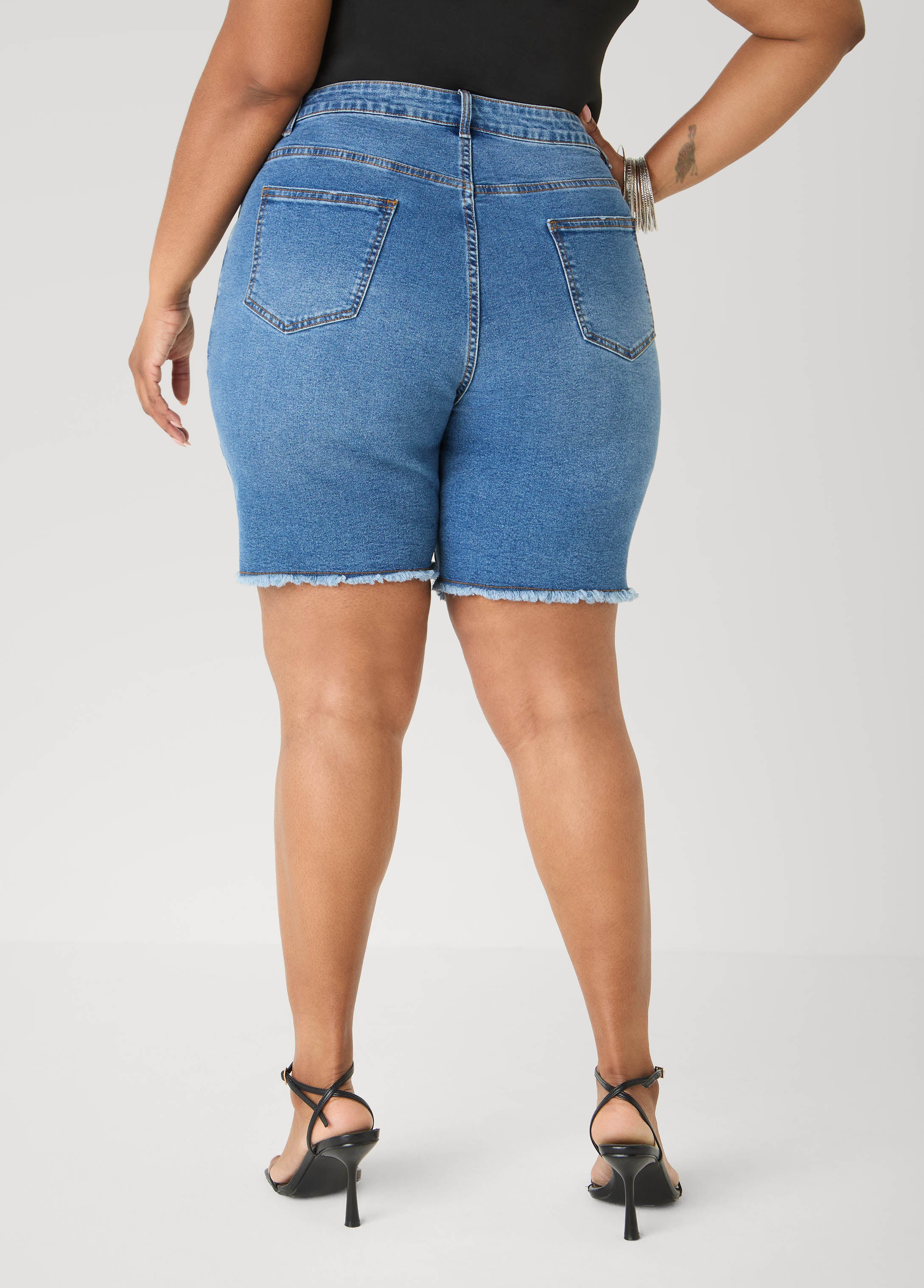 Fearless Distressed Denim Shorts - Image 5