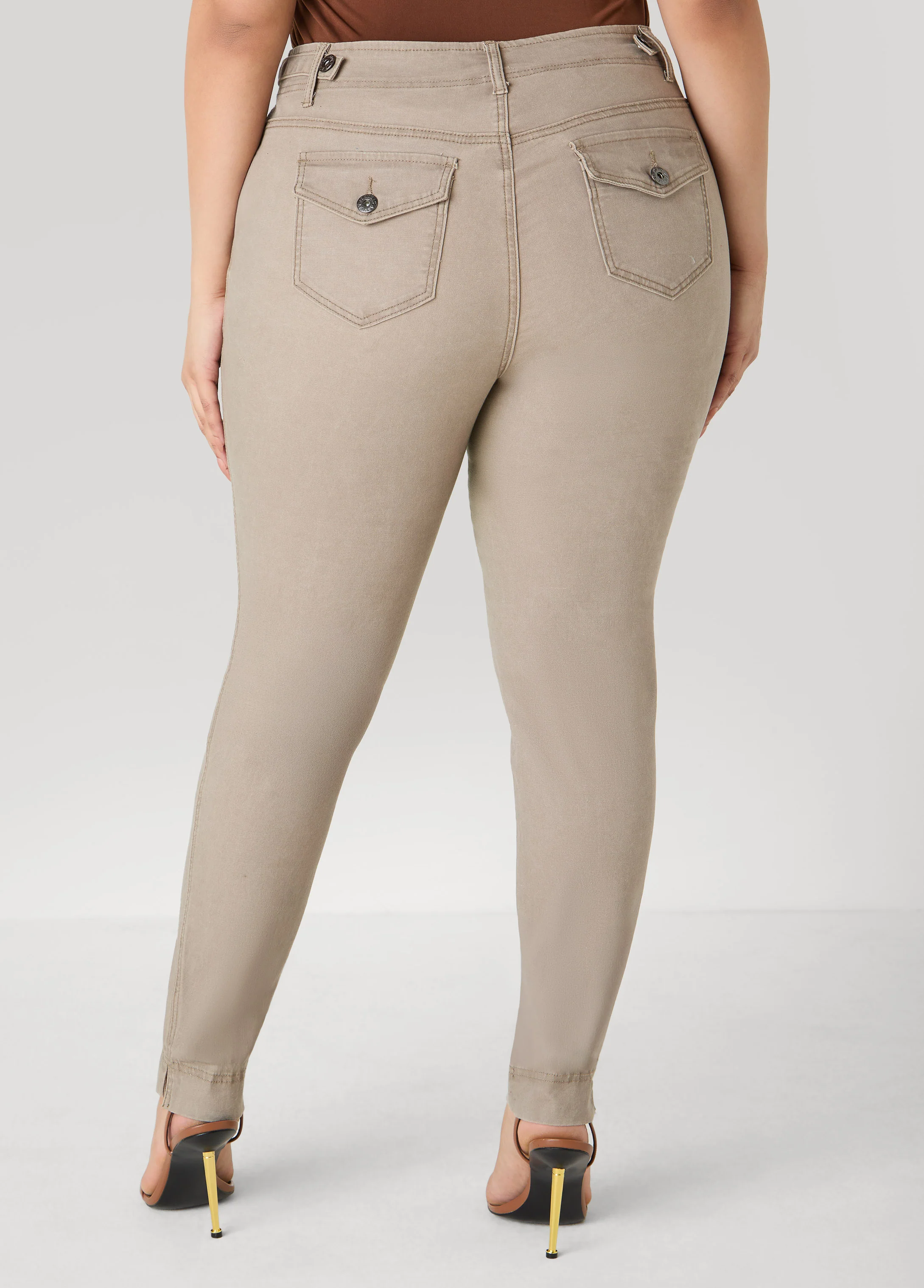 Flap Pocket Skinny Jeans - Image 2