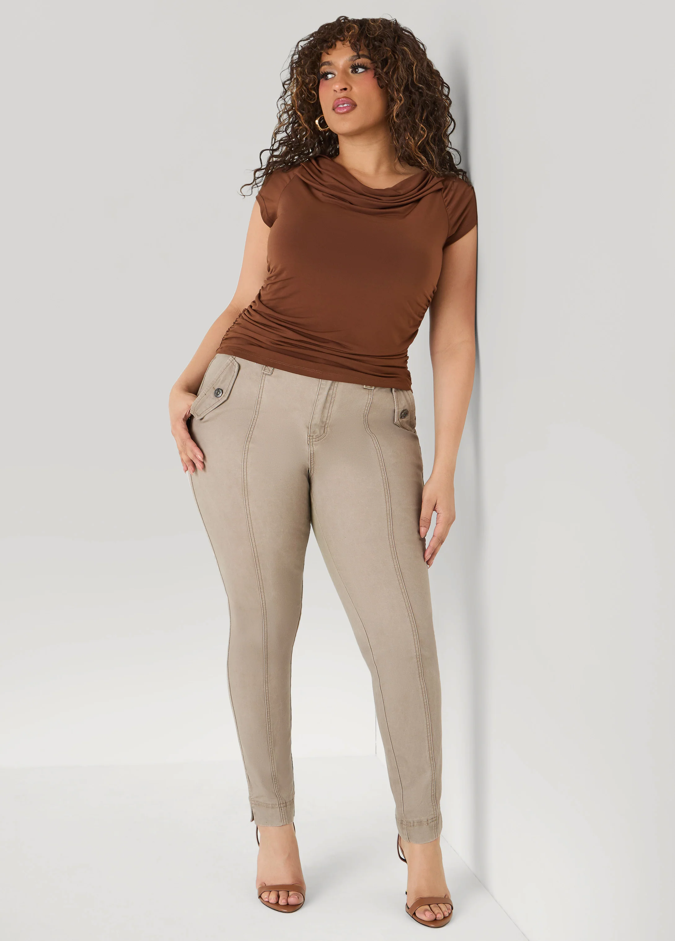 Flap Pocket Skinny Jeans - Image 3