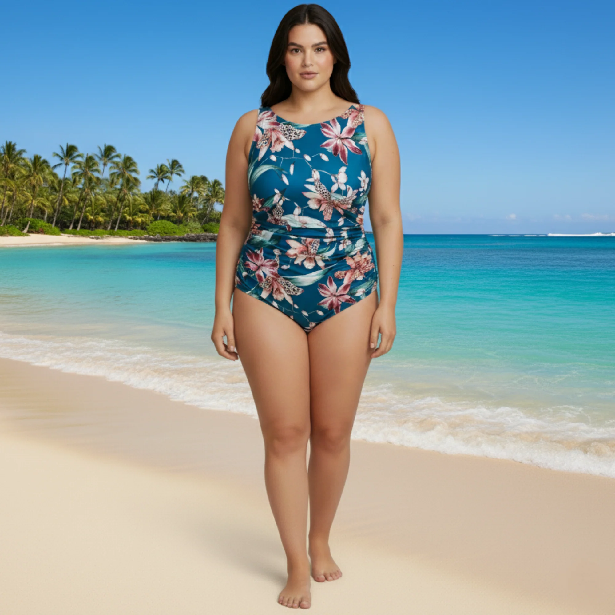InstantFigure Orchid High Neck Swimsuit - Image 2