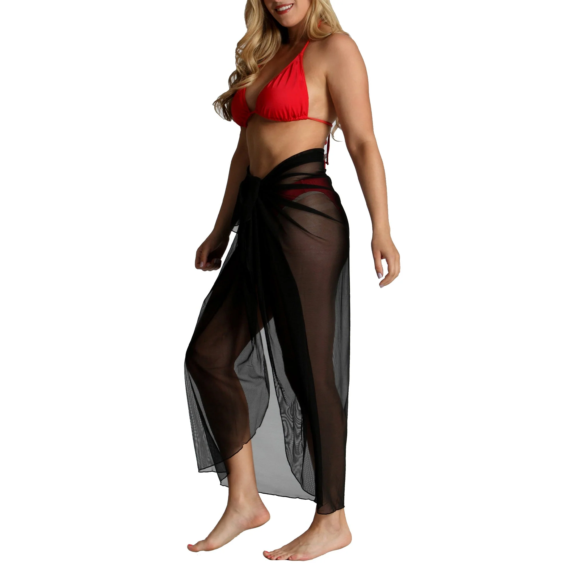 InstantFigure Long Mesh Cover Up Sarong - Image 2