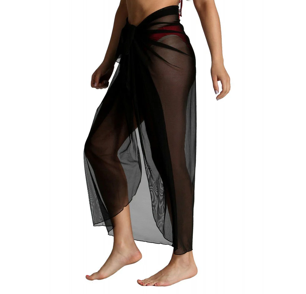 InstantFigure Long Mesh Cover Up Sarong - Image 3