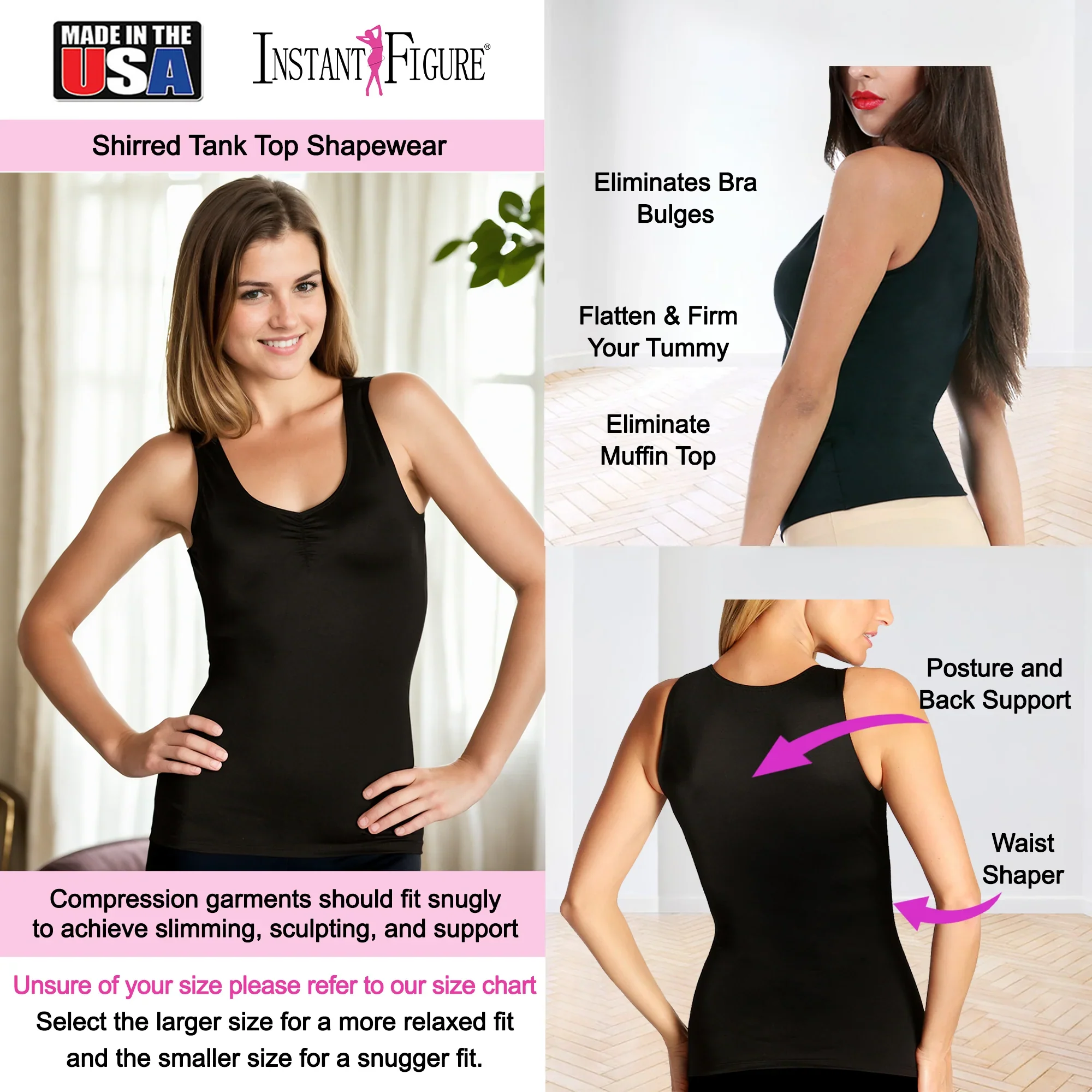 InstantFigure Shirred Shapewear Tank - Image 4