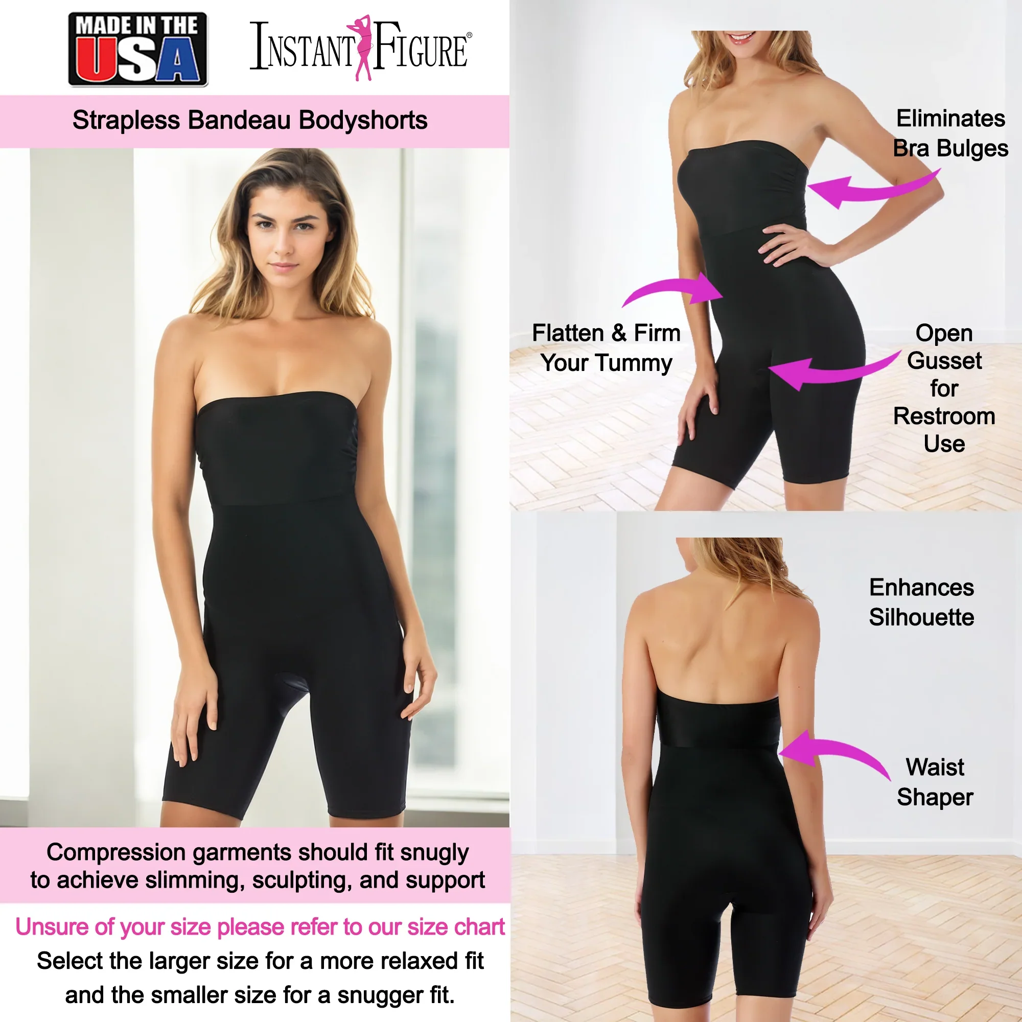InstantFigure Bandeau Shapewear Bodyshorts - Image 4