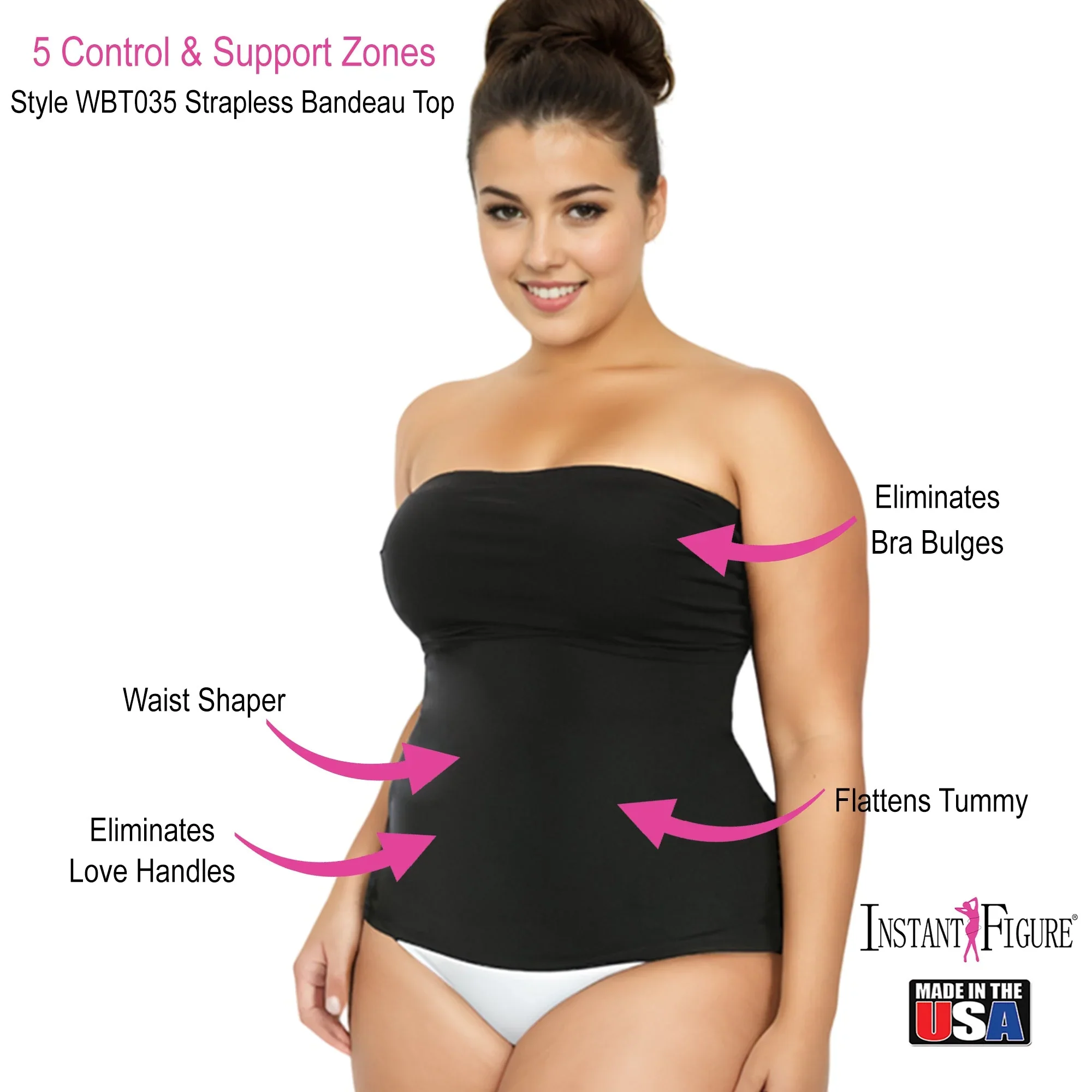 InstantFigure Strapless Bandeau Top - Image 4