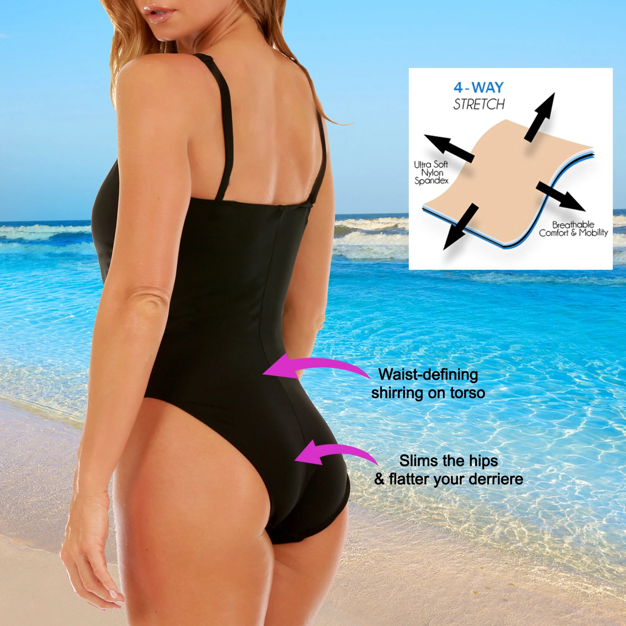 InstantFigure Shirred Swimsuit - Image 7
