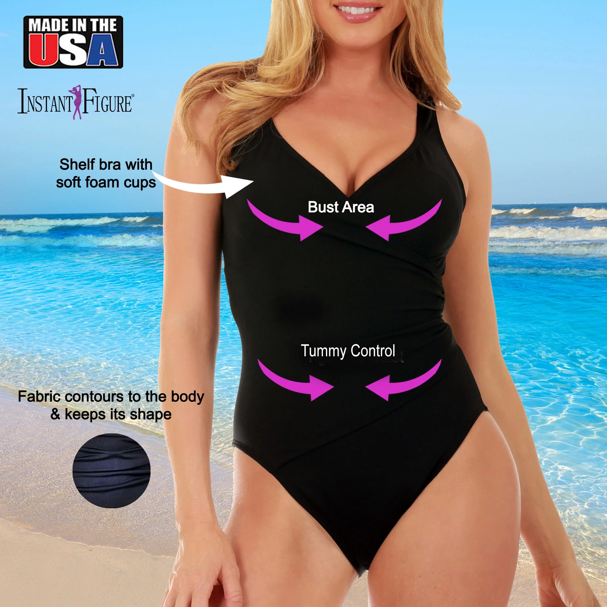 InstantFigure Faux Wrap Swimsuit - Image 6