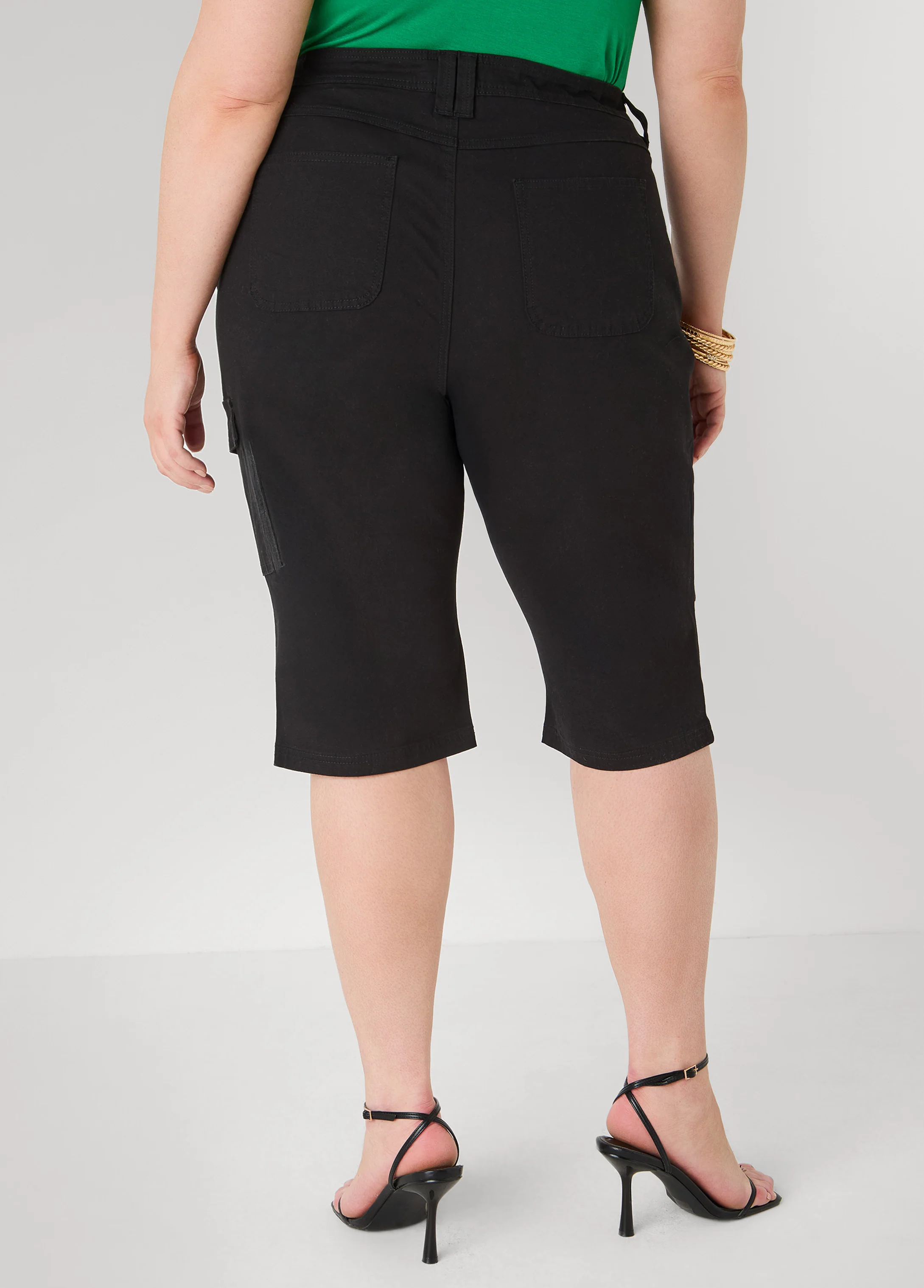 Grommet Denim Capris - Image 7