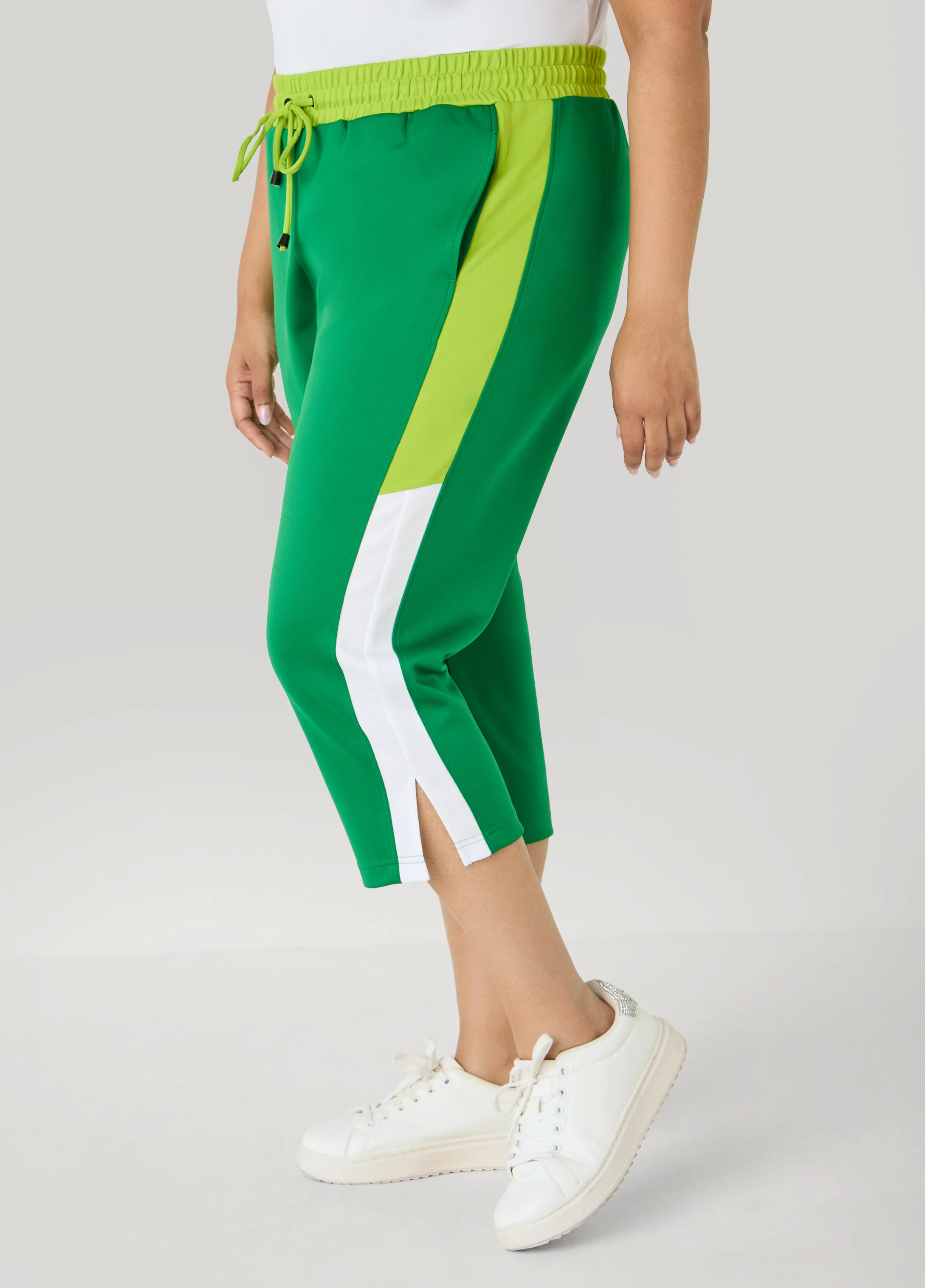 Side Split Colorblock Capris - Image 7