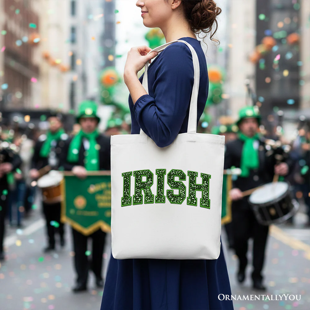 Irish Sequined Canvas Tote Bag - Image 2