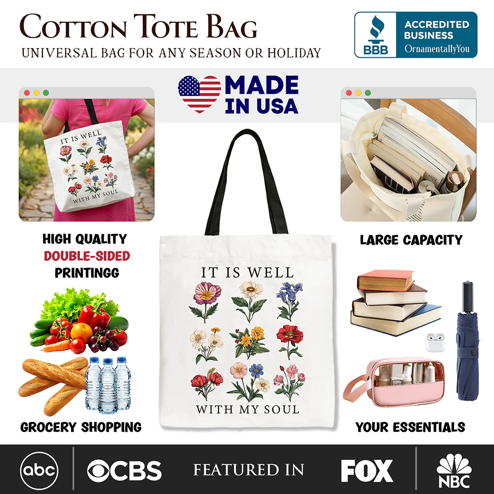 It Is Well With My Soul Tote Bag - Image 2