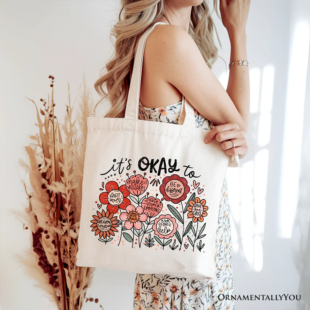 Its Okay Canvas Tote Bag - Image 2