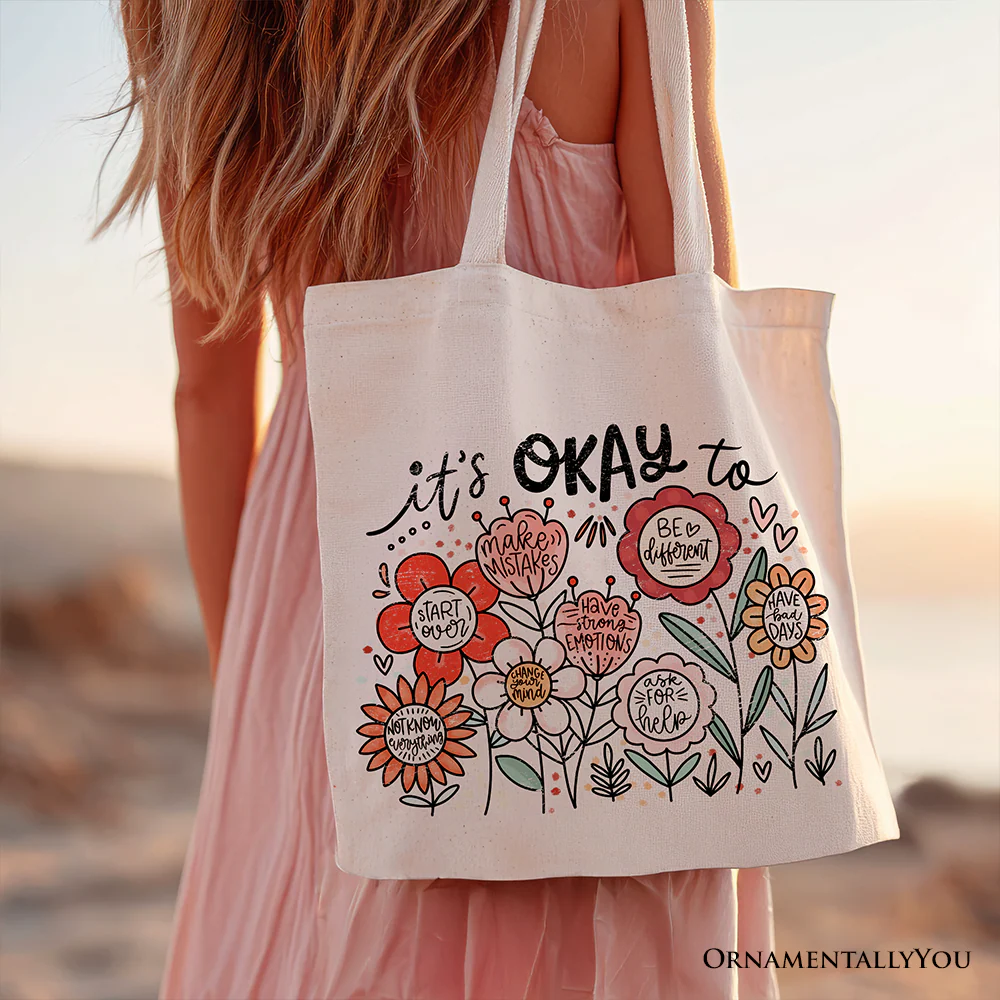 Its Okay Canvas Tote Bag - Image 4