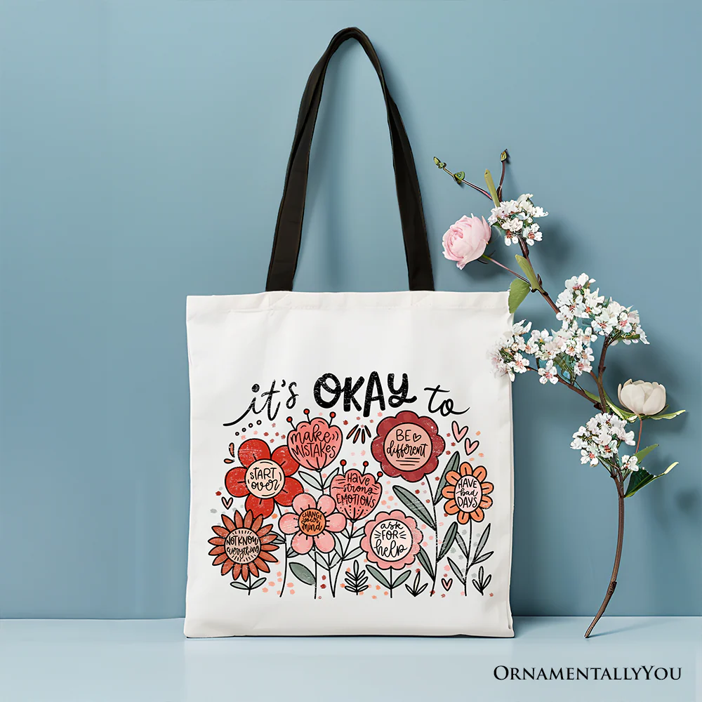 Its Okay Canvas Tote Bag - Image 5