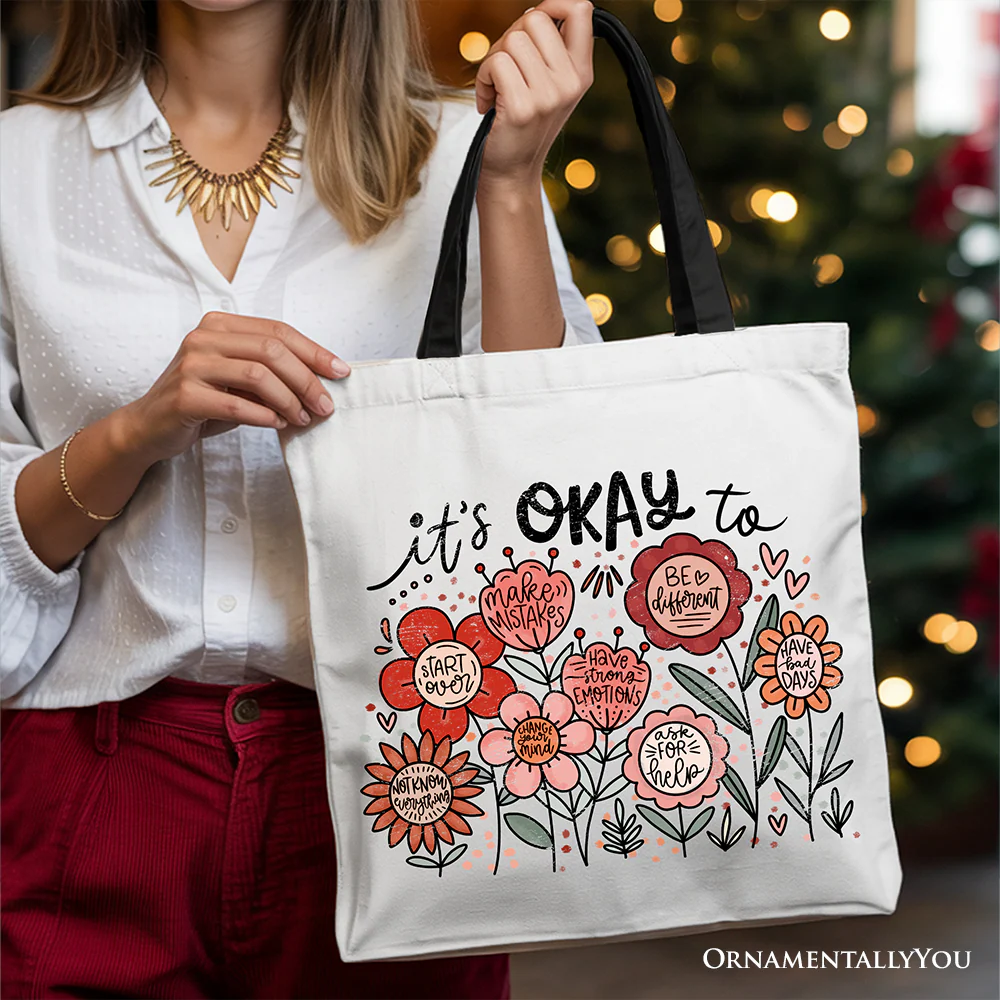 Its Okay Canvas Tote Bag - Image 6