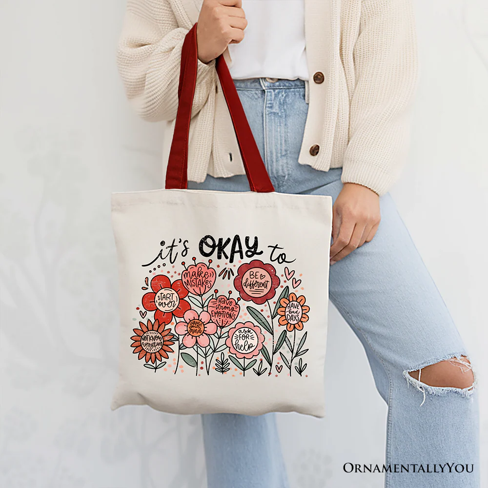 Its Okay Canvas Tote Bag - Image 7