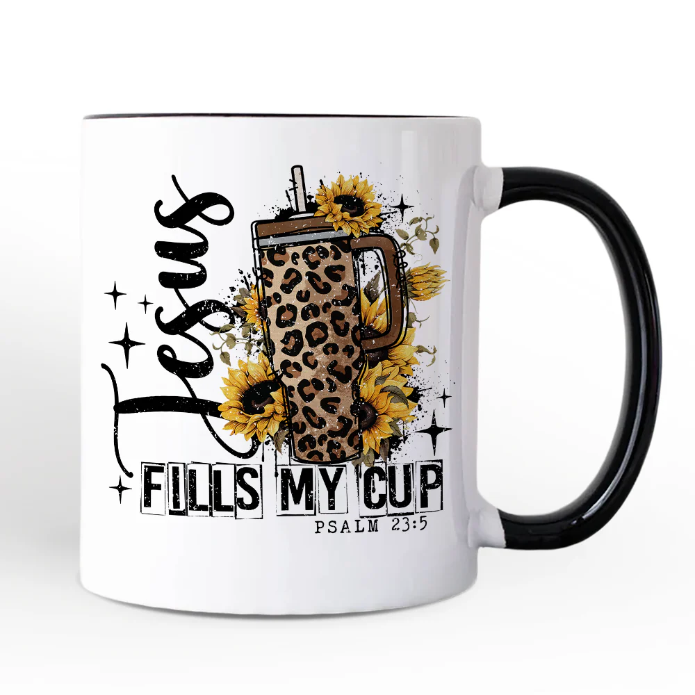 Jesus Fills My Cup Ceramic Mug - Image 2